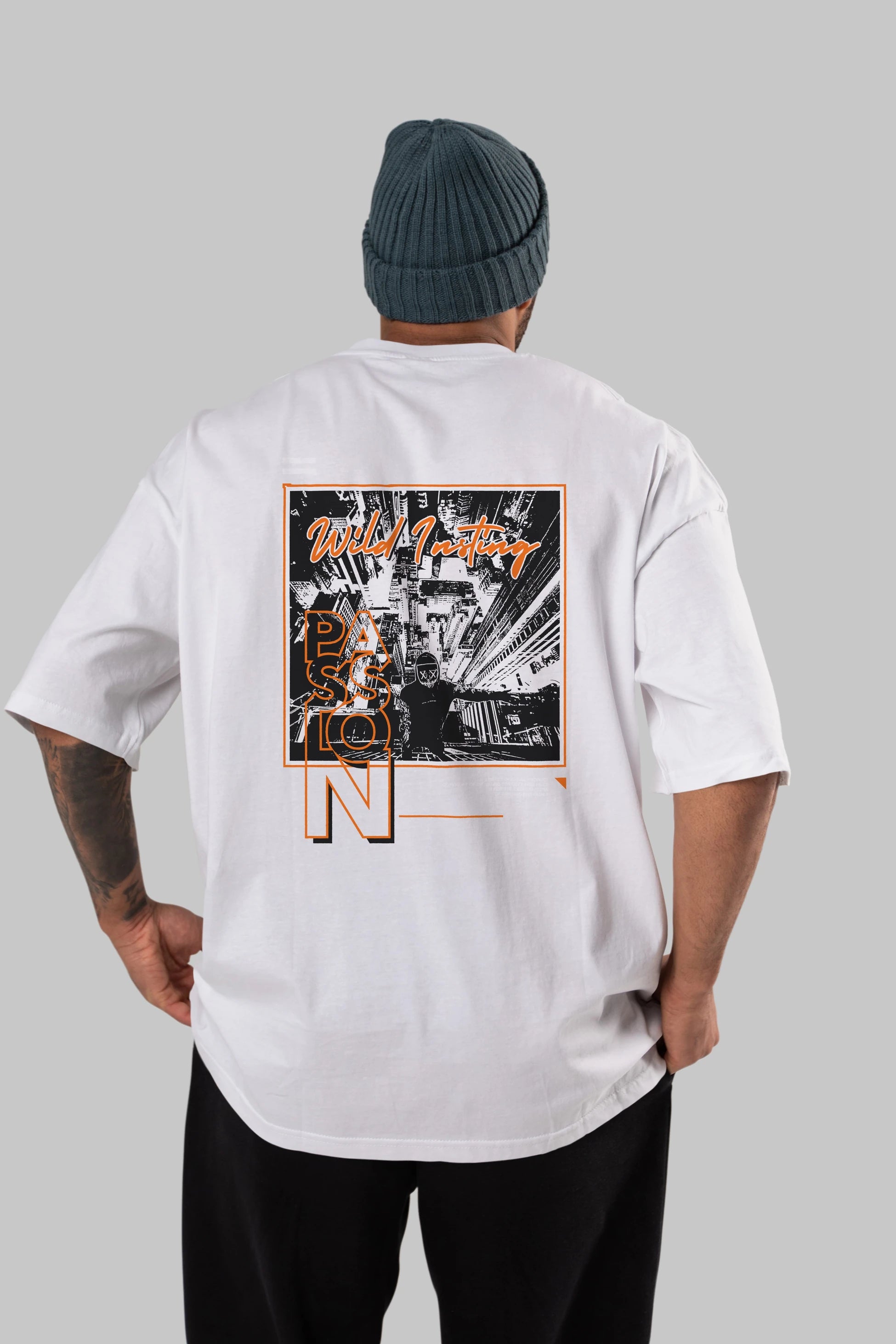 Wild Passion Arka Baskılı Oversize t-shirt Erkek Kadın Unisex