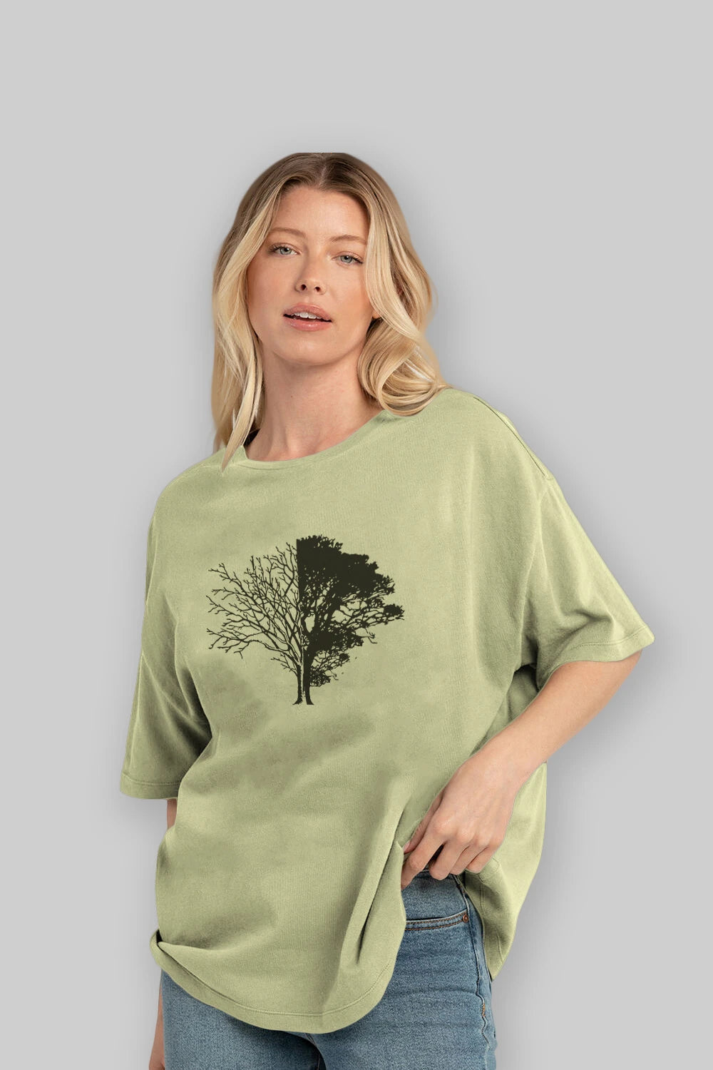 Life And Death Ön Baskılı Oversize t-shirt %100 pamuk Erkek Kadın Unisex