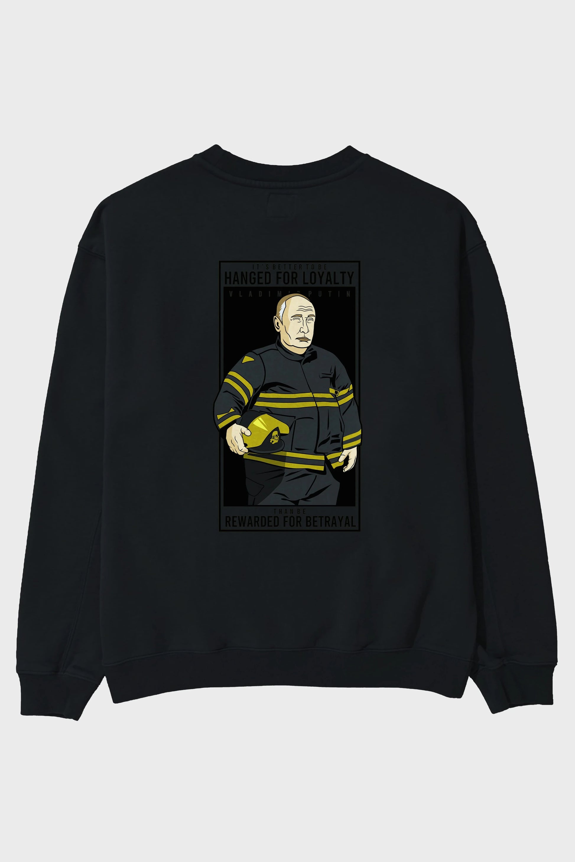Putin Fireman Arka Baskılı Oversize Sweatshirt Erkek Kadın Unisex