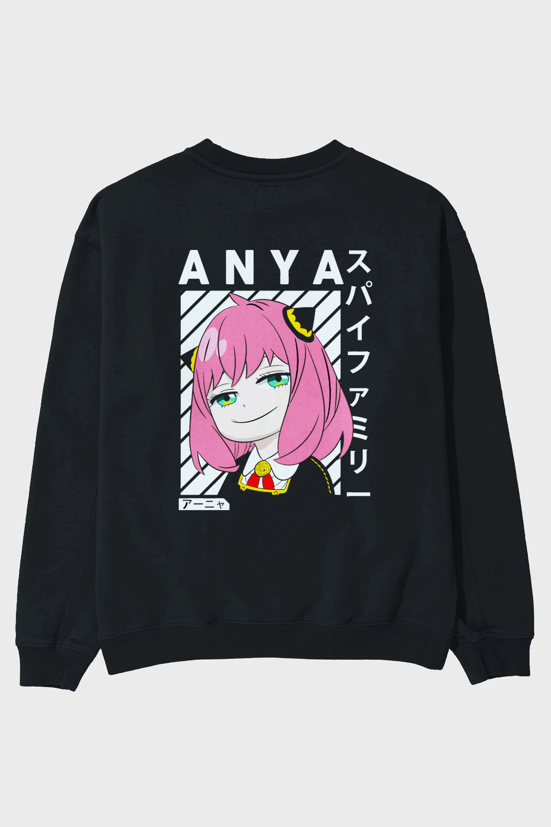 Anya SPYX FAMILY Anime Arka Baskılı Oversize Sweatshirt Erkek Kadın Unisex