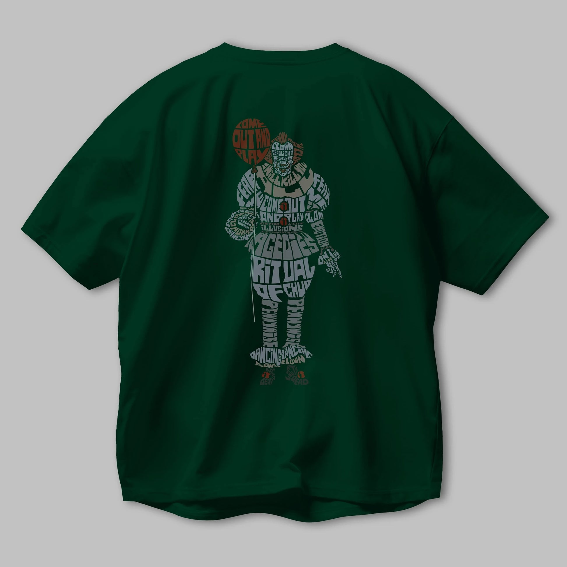 It Arka Baskılı Oversize t-shirt %100 pamuk Erkek Kadın Unisex