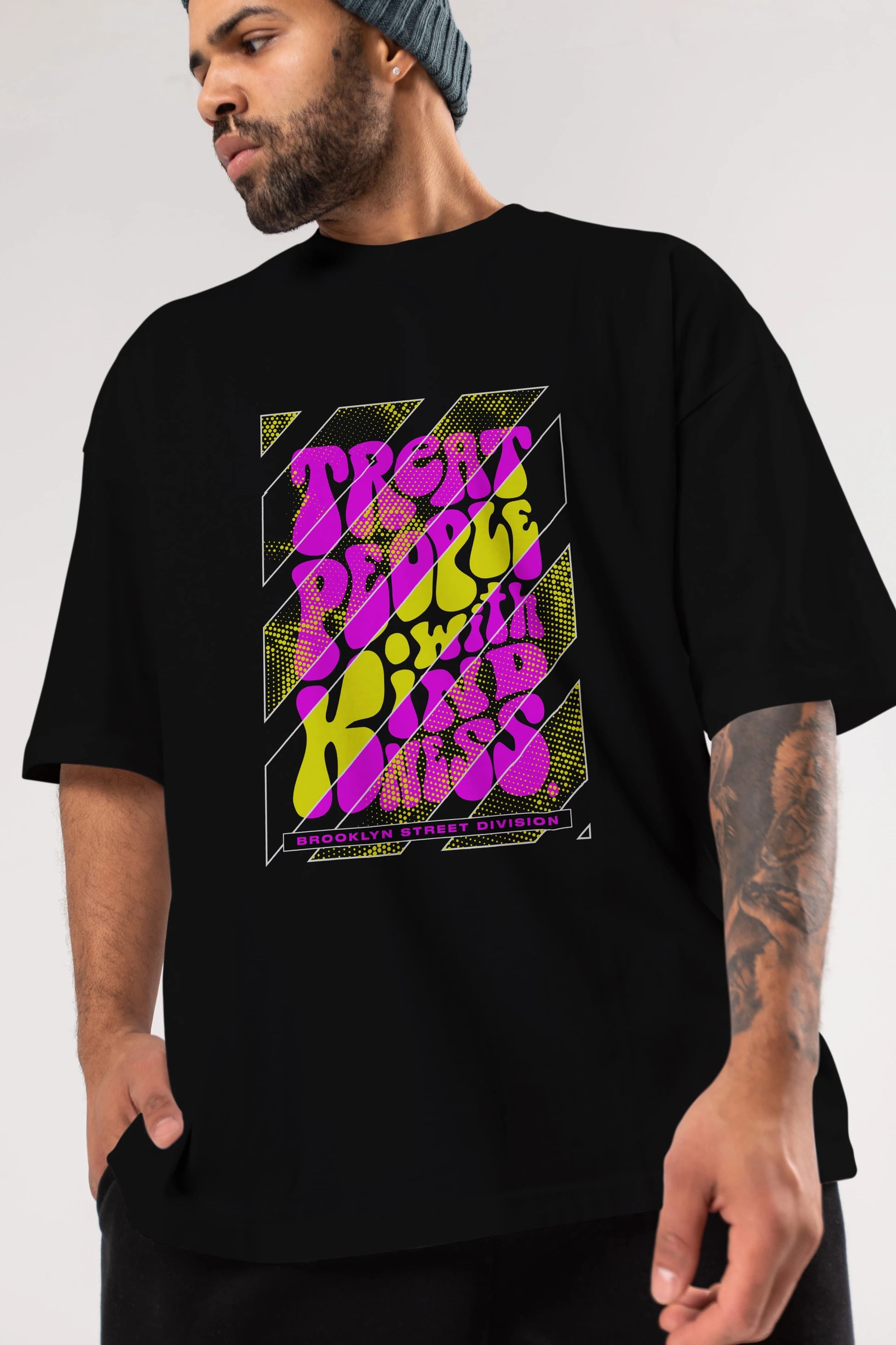 Treat People Ön Baskılı Oversize t-shirt Erkek Kadın Unisex