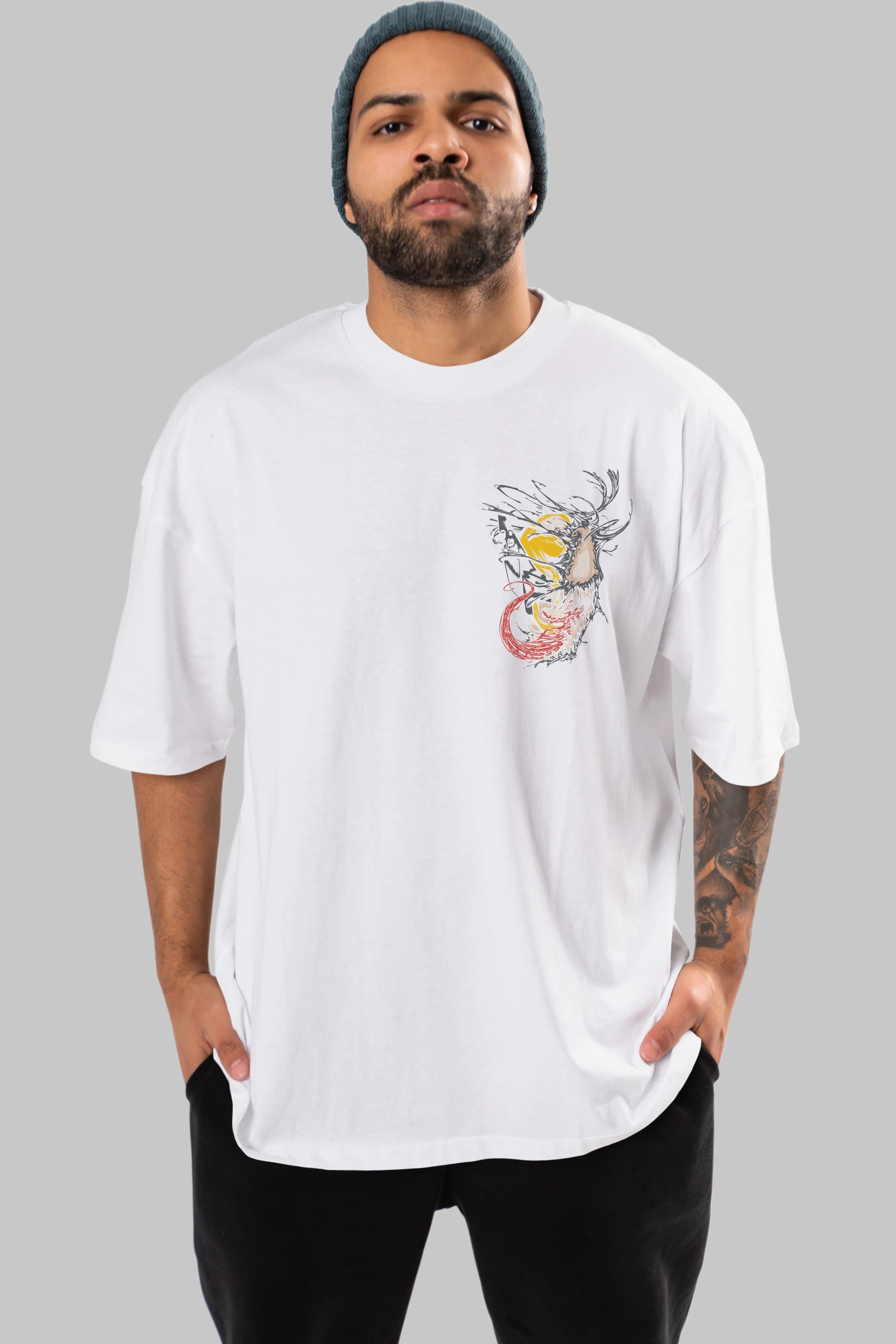 Venom (4) Ön Sol Baskılı Oversize t-shirt Erkek Kadın Unisex %100 Pamuk Bisiklet Yaka tişort