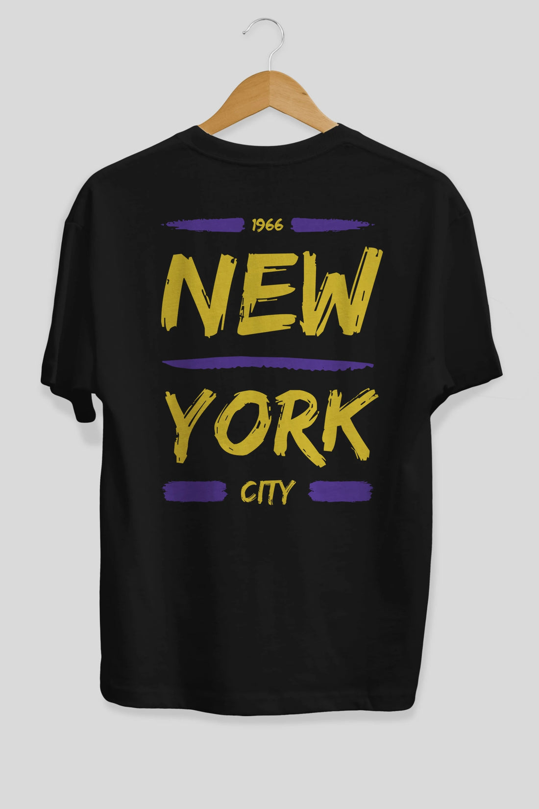 New York City 2 Arka Baskılı Oversize t-shirt Erkek Kadın Unisex
