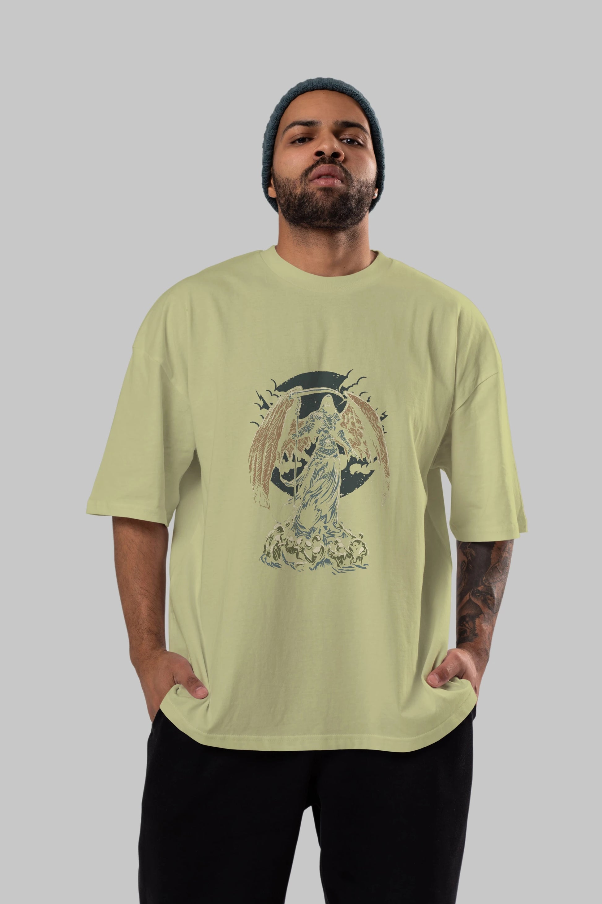 Darkness Ön Baskılı Oversize t-shirt Erkek Kadın Unisex %100 Pamuk tişort