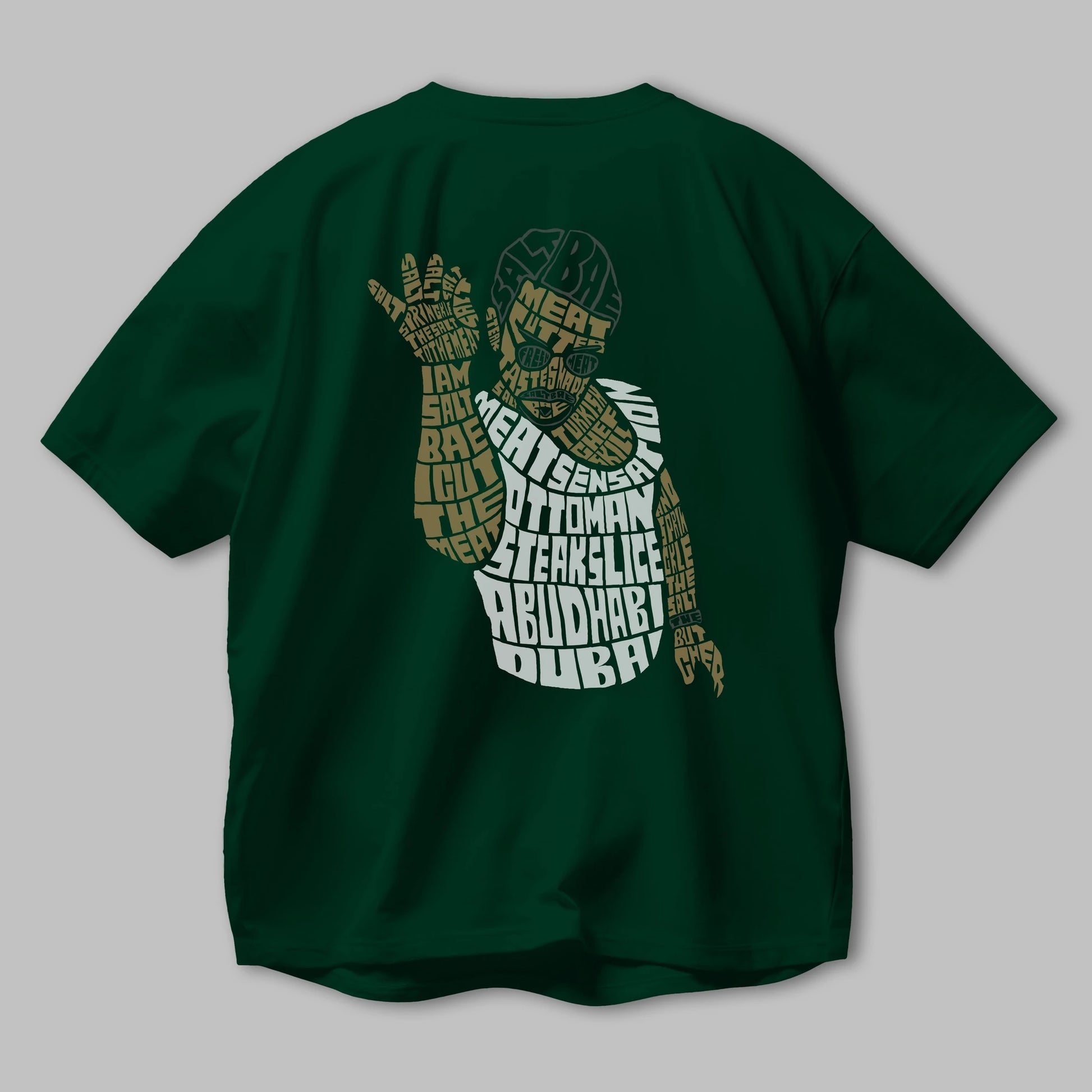 Salt Bae Arka Baskılı Oversize t-shirt %100 pamuk Erkek Kadın Unisex
