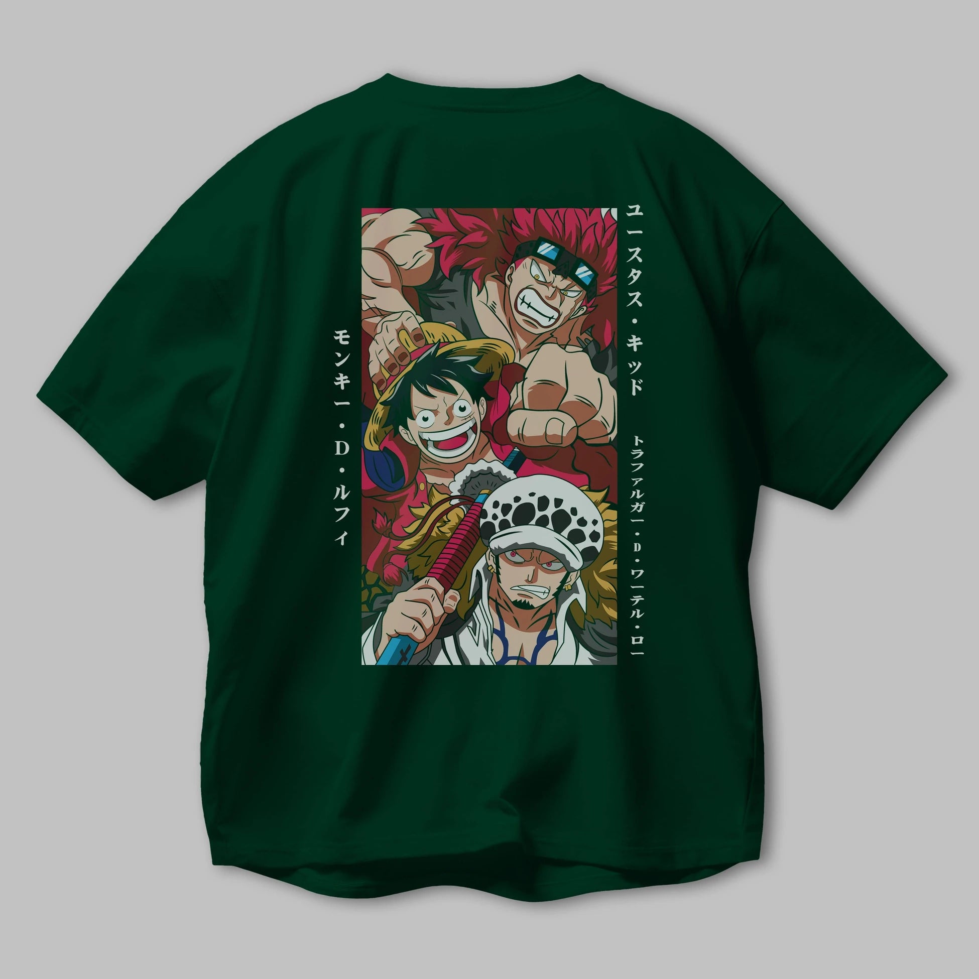 SUPER NOVAS one piece Anime Arka Baskılı Oversize t-shirt Erkek Kadın Unisex