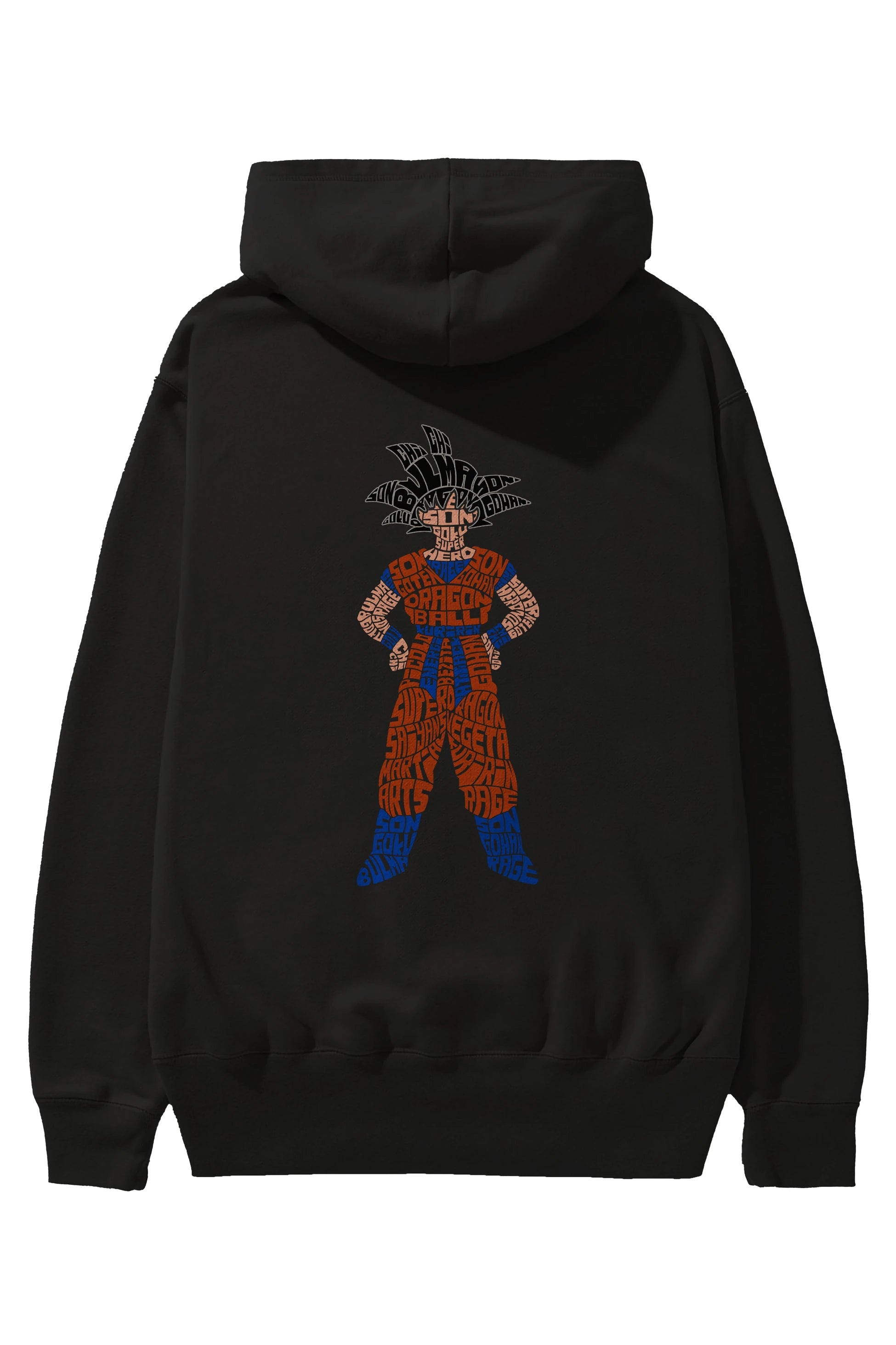 Goku Arka Baskılı Hoodie Oversize Kapüşonlu Sweatshirt Erkek Kadın Unisex