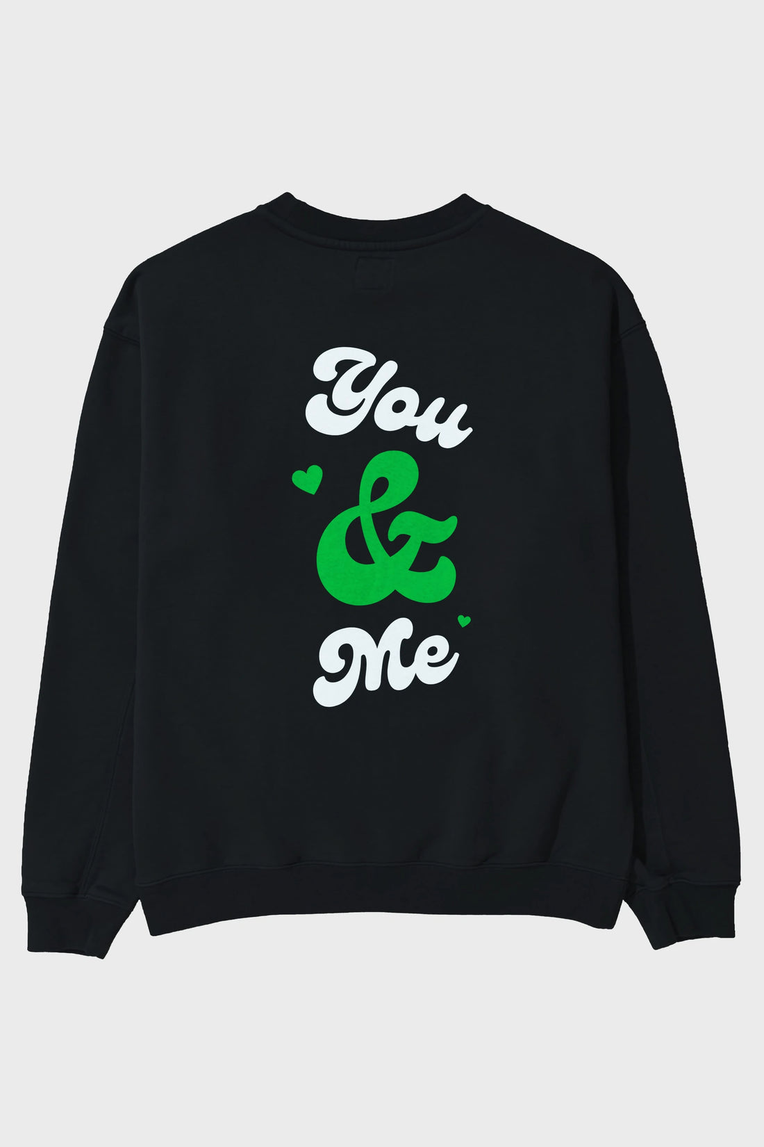 You and Me Yazılı Arka Baskılı Oversize Sweatshirt Erkek Kadın Unisex