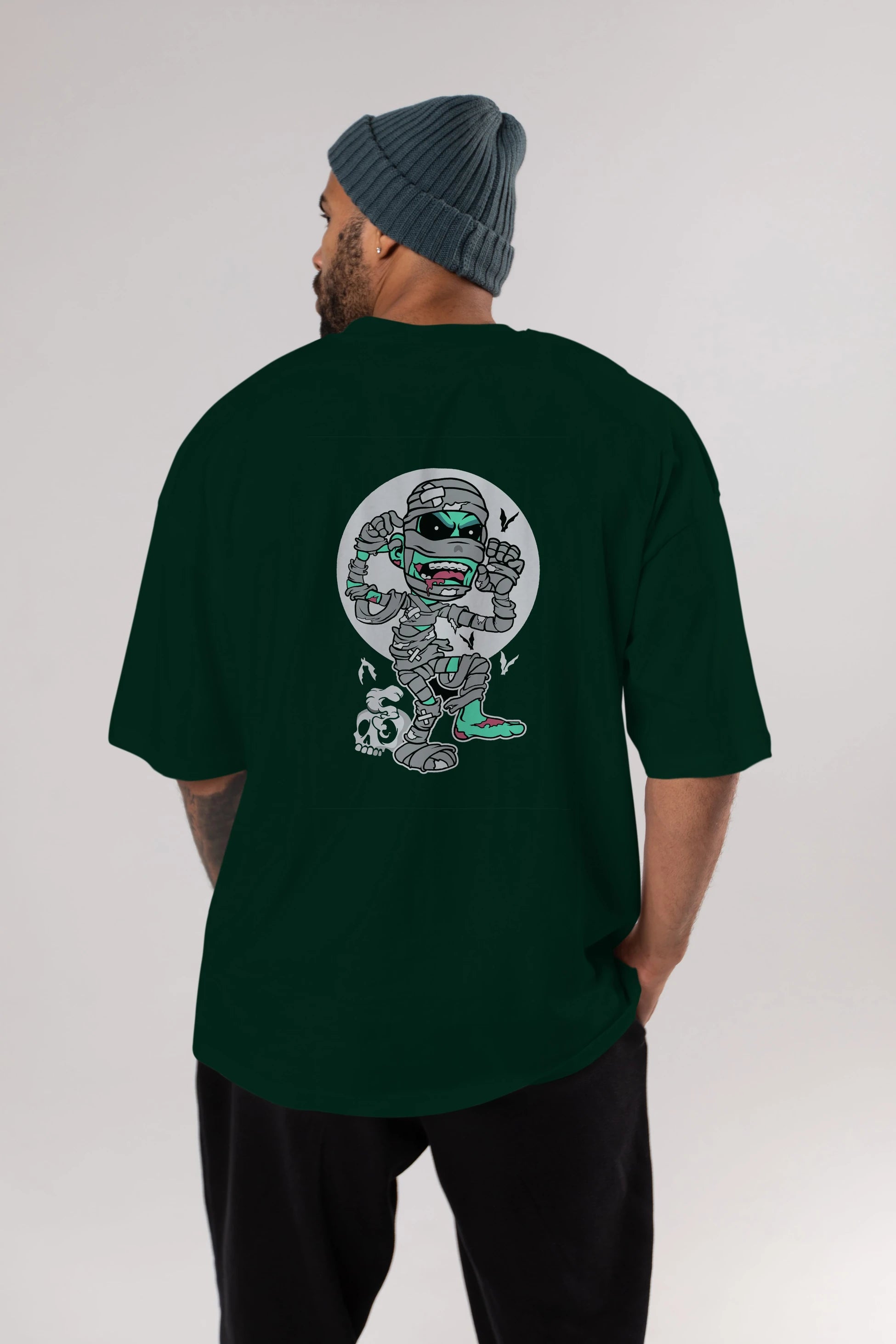 Mummy Arka Baskılı Oversize t-shirt Erkek Kadın Unisex %100 Pamuk tişort