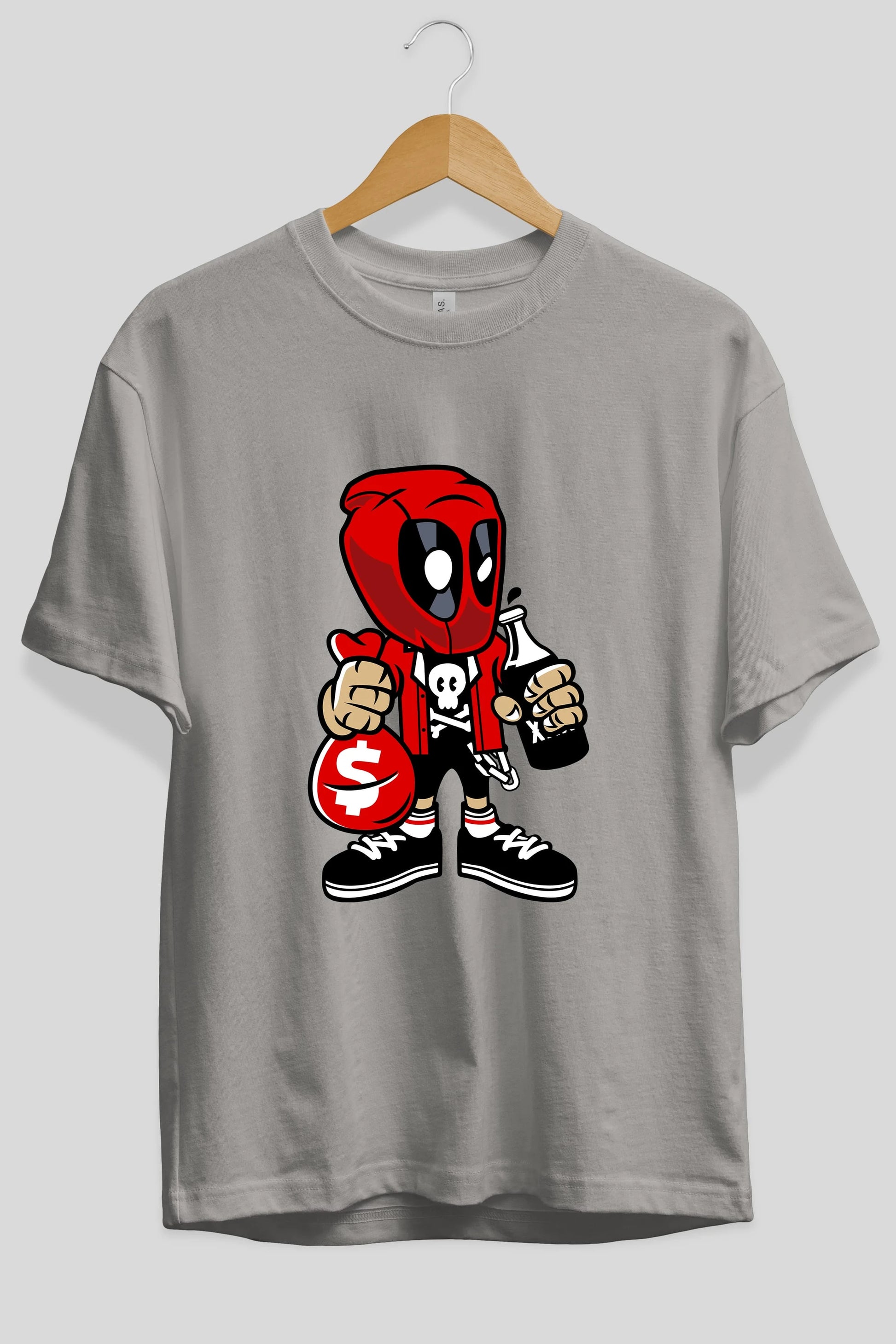 Deadpool (20) Ön Baskılı Oversize t-shirt Erkek Kadın Unisex %100 Pamuk Bisiklet Yaka tişort