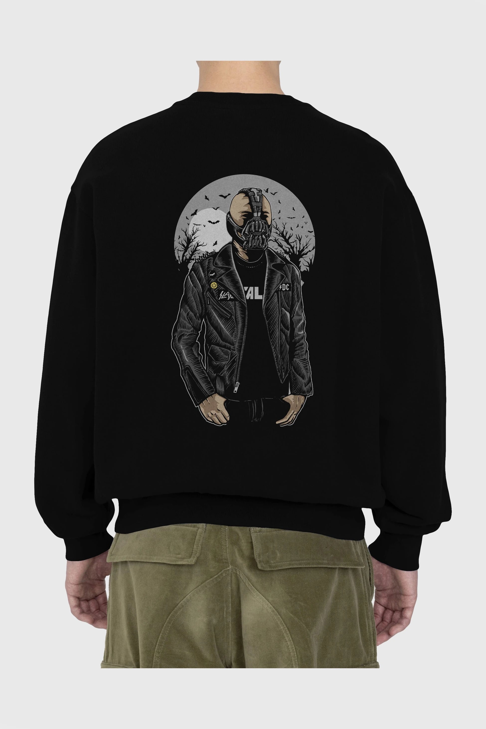Bane Arka Baskılı Oversize Sweatshirt Erkek Kadın Unisex