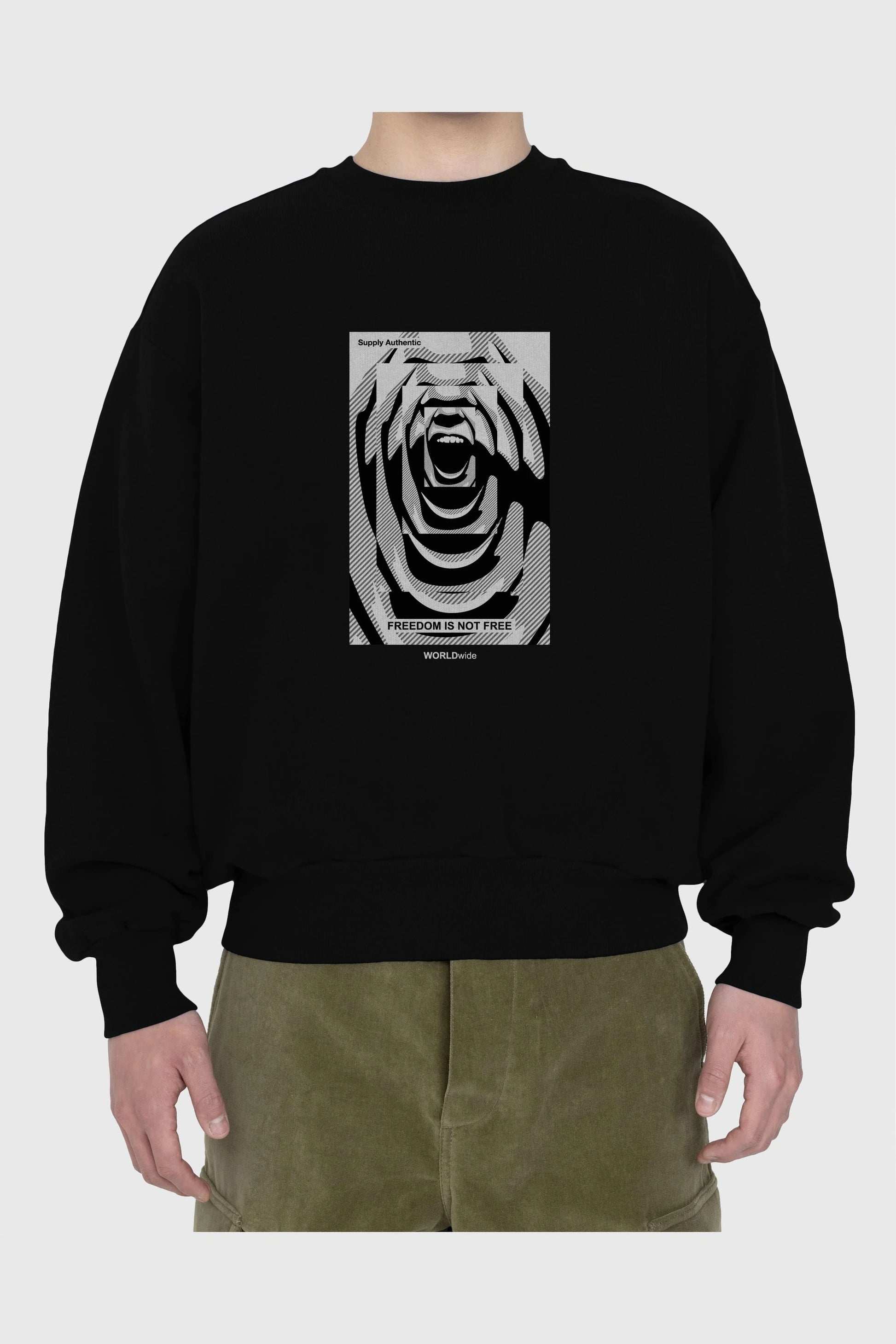 Freedom is Not Free 2 Ön Baskılı Oversize Sweatshirt Erkek Kadın Unisex