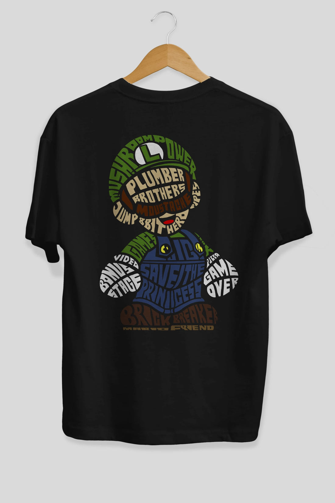 Plumber Brothers Arka Baskılı Oversize t-shirt %100 pamuk Erkek Kadın Unisex