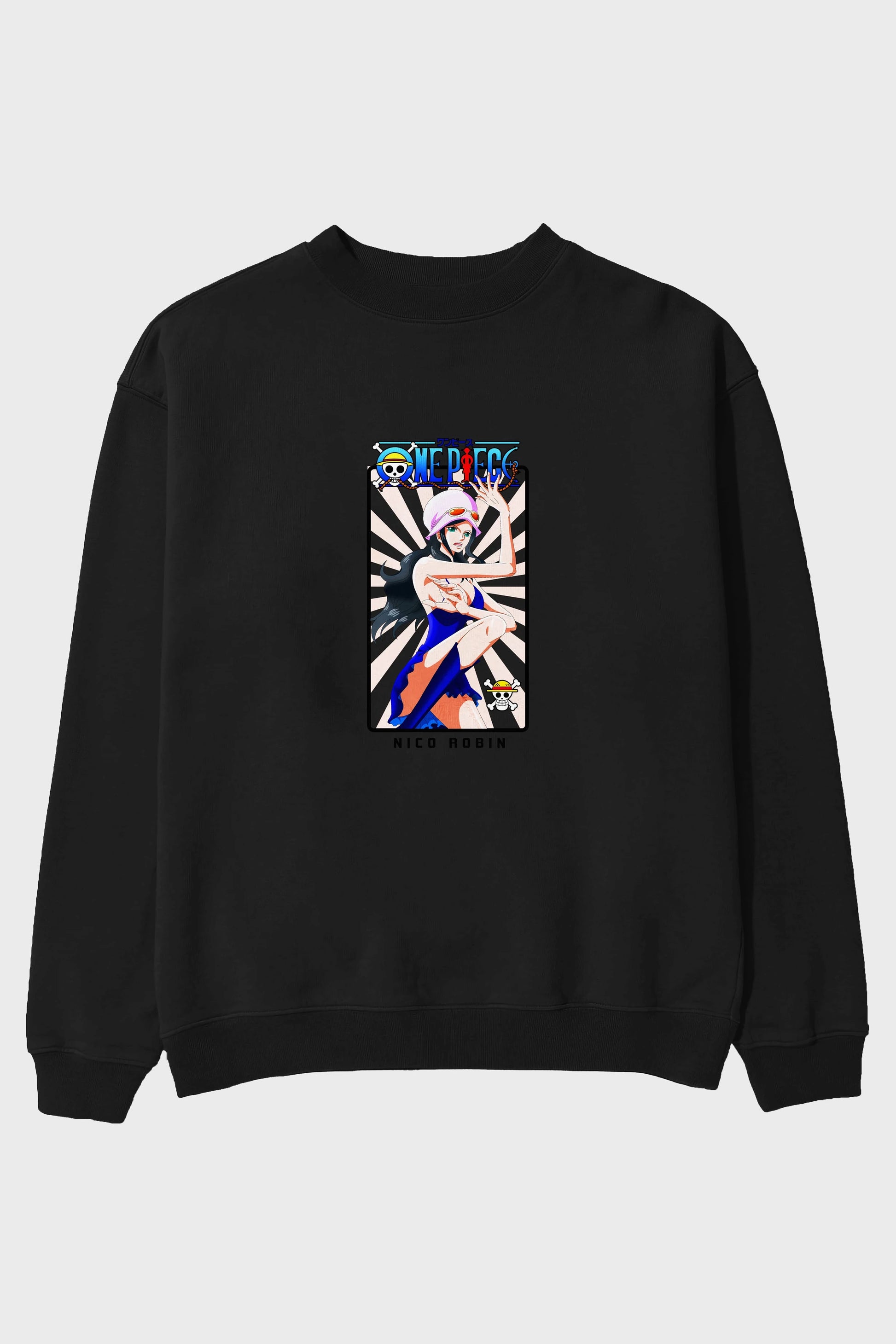 Nico Robin Ön Baskılı Anime Oversize Sweatshirt Erkek Kadın Unisex