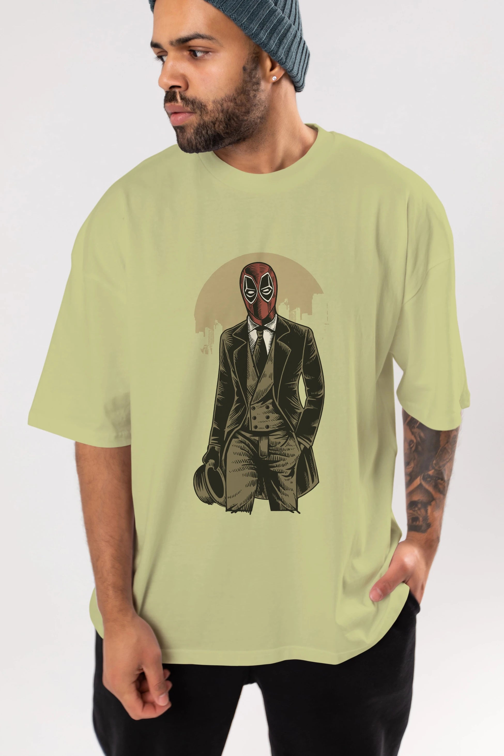 Classic Mercenary Ön Baskılı Oversize t-shirt Erkek Kadın Unisex %100 Pamuk tişort