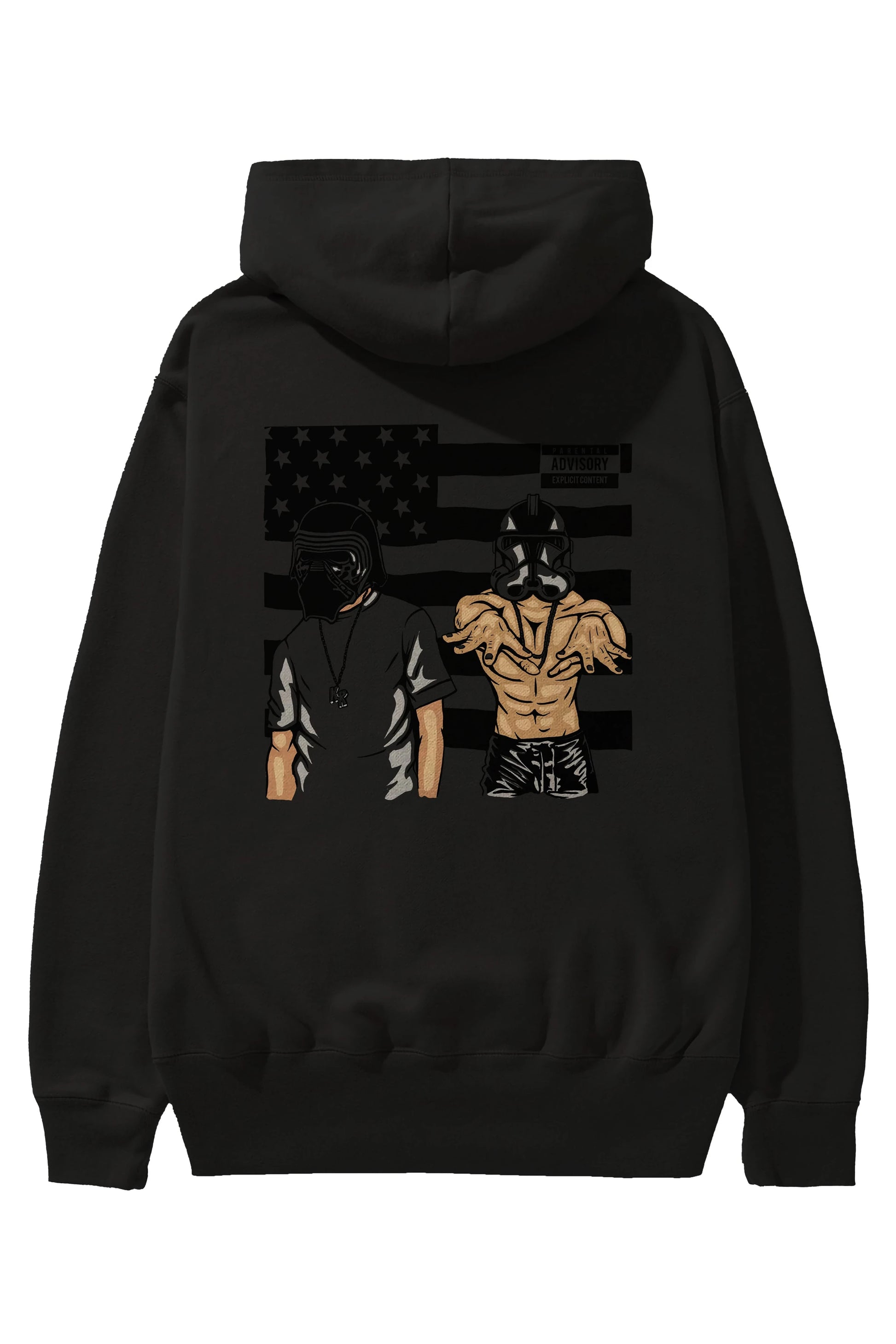 Darkonia Arka Baskılı Hoodie Oversize Kapüşonlu Sweatshirt Erkek Kadın Unisex