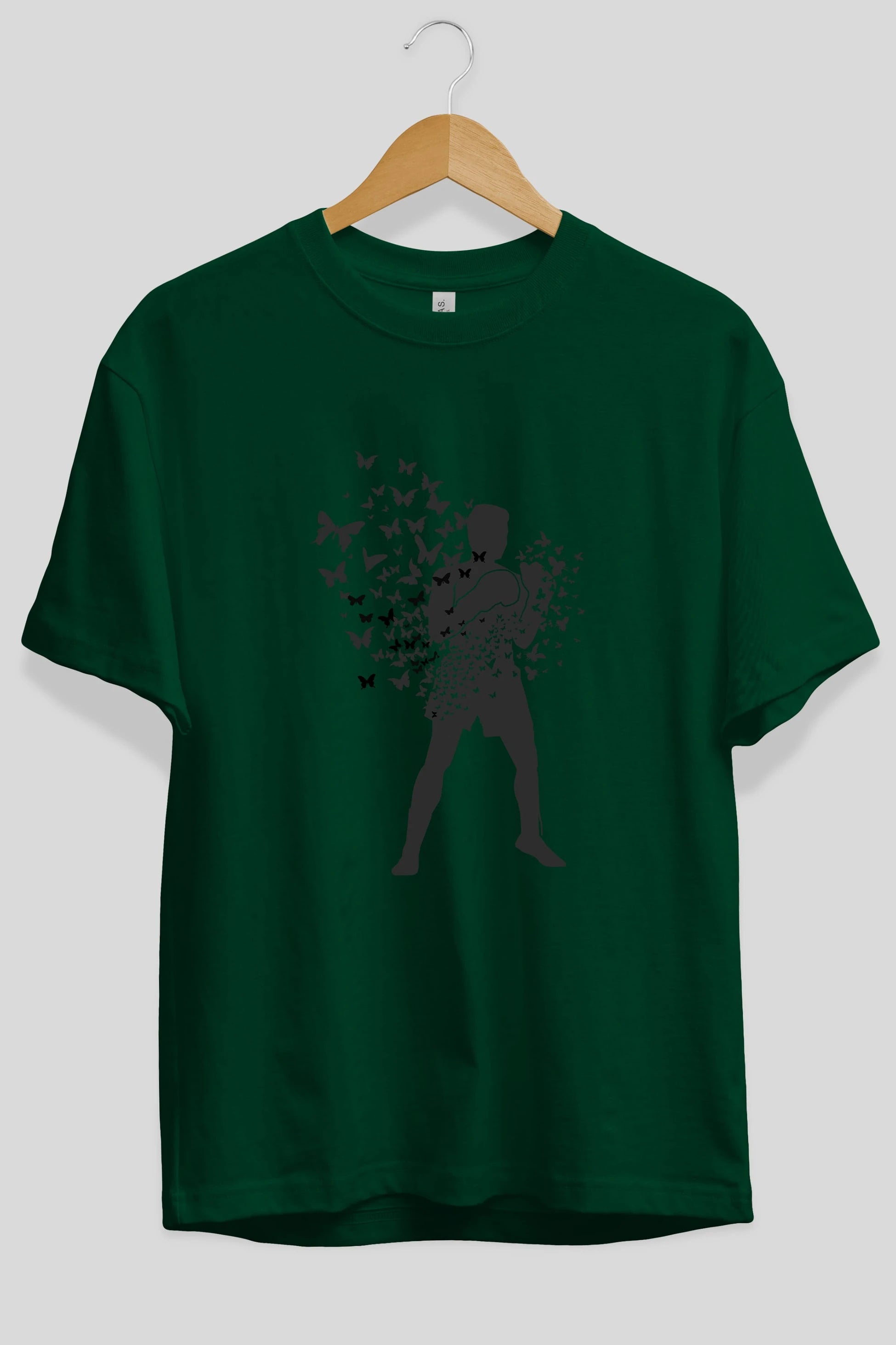 Float Like Butterfly Sting Like Bee Ön Baskılı Oversize t-shirt %100 pamuk Erkek Kadın Unisex