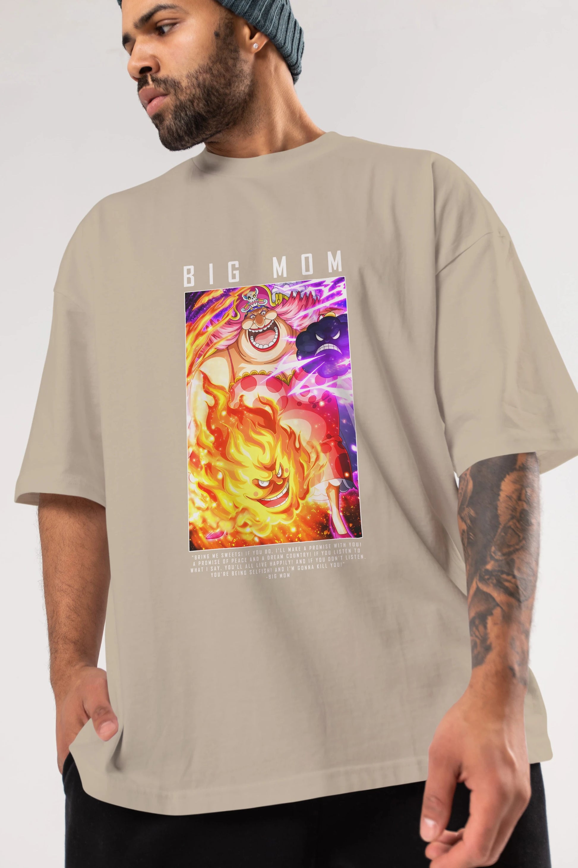 Charlotte Linlin Anime Ön Baskılı Oversize t-shirt Erkek Kadın Unisex