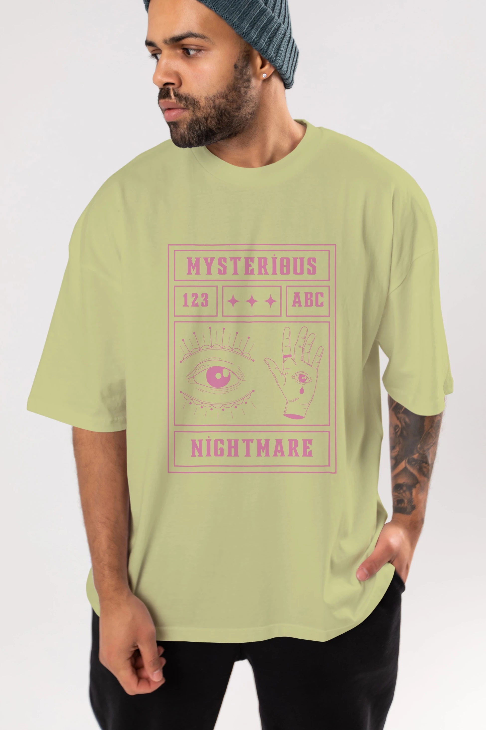 Mysterious Nightmare Ön Baskılı Oversize t-shirt Erkek Kadın Unisex
