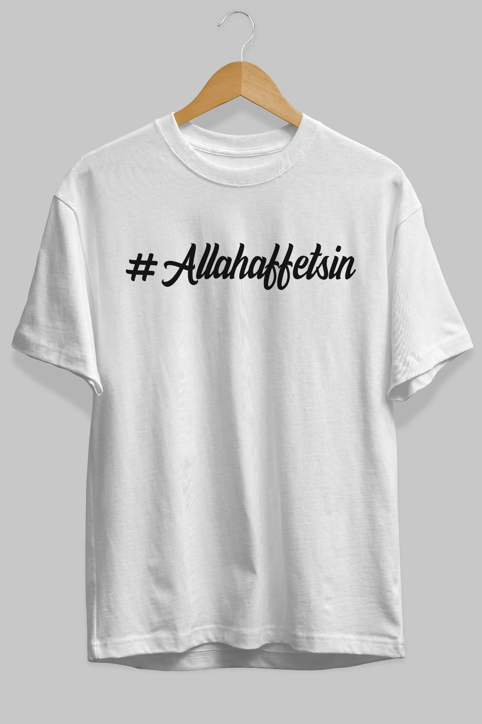 Allahaffetsin Ön Baskılı Oversize t-shirt %100 pamuk Erkek Kadın Unisex