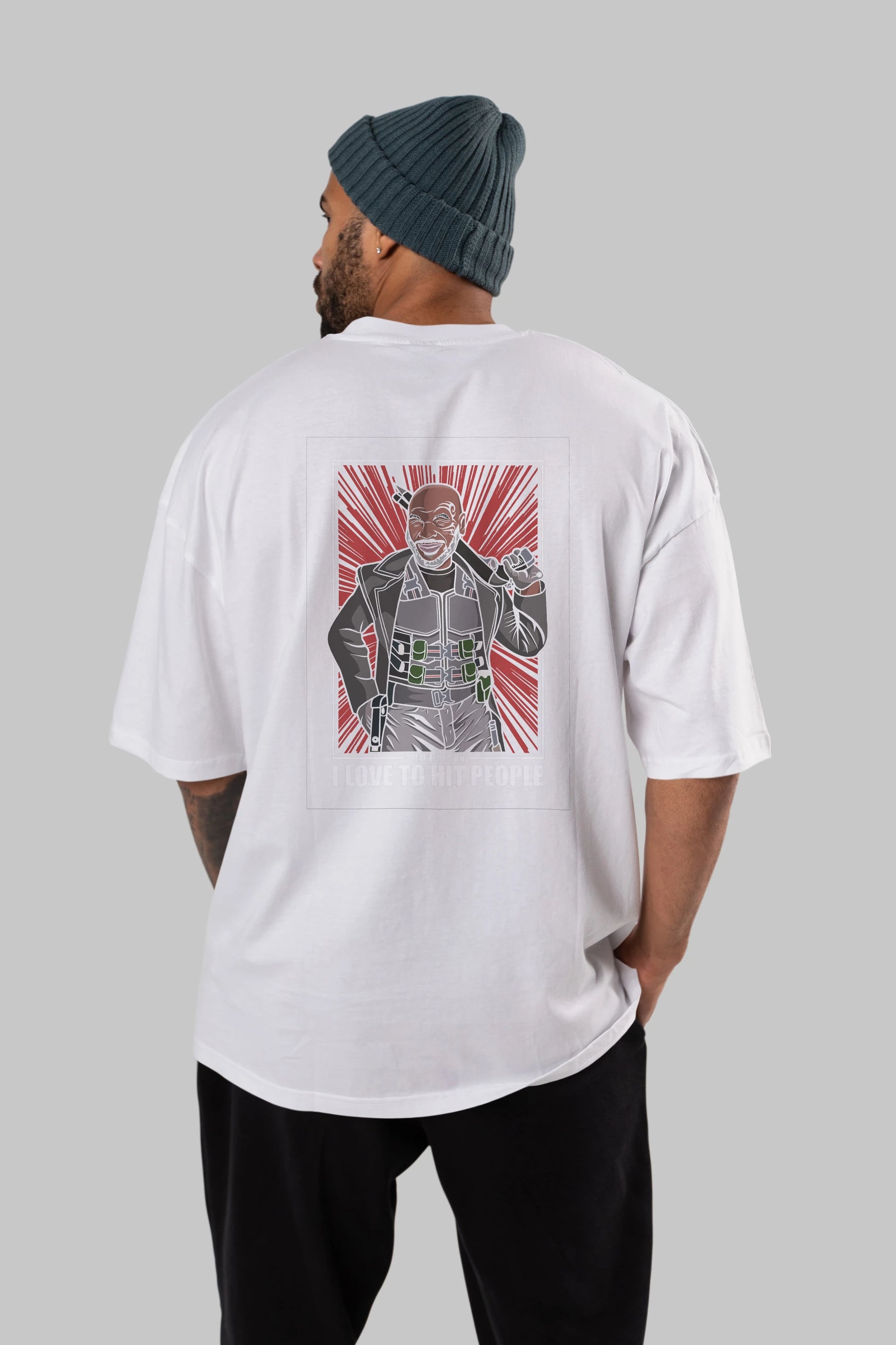 Blade Tyson Arka Baskılı Oversize t-shirt Erkek Kadın Unisex %100 Pamuk tişort