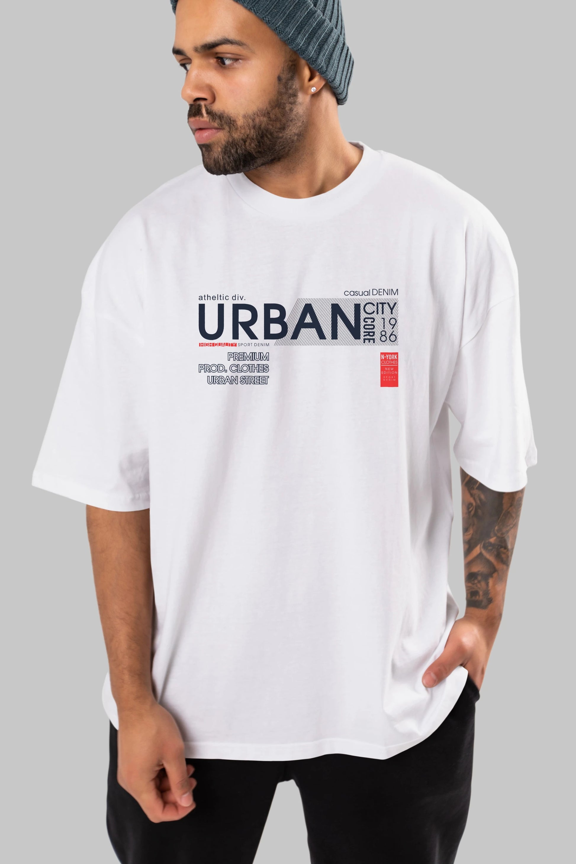 Urban Ön Baskılı Oversize t-shirt Erkek Kadın Unisex