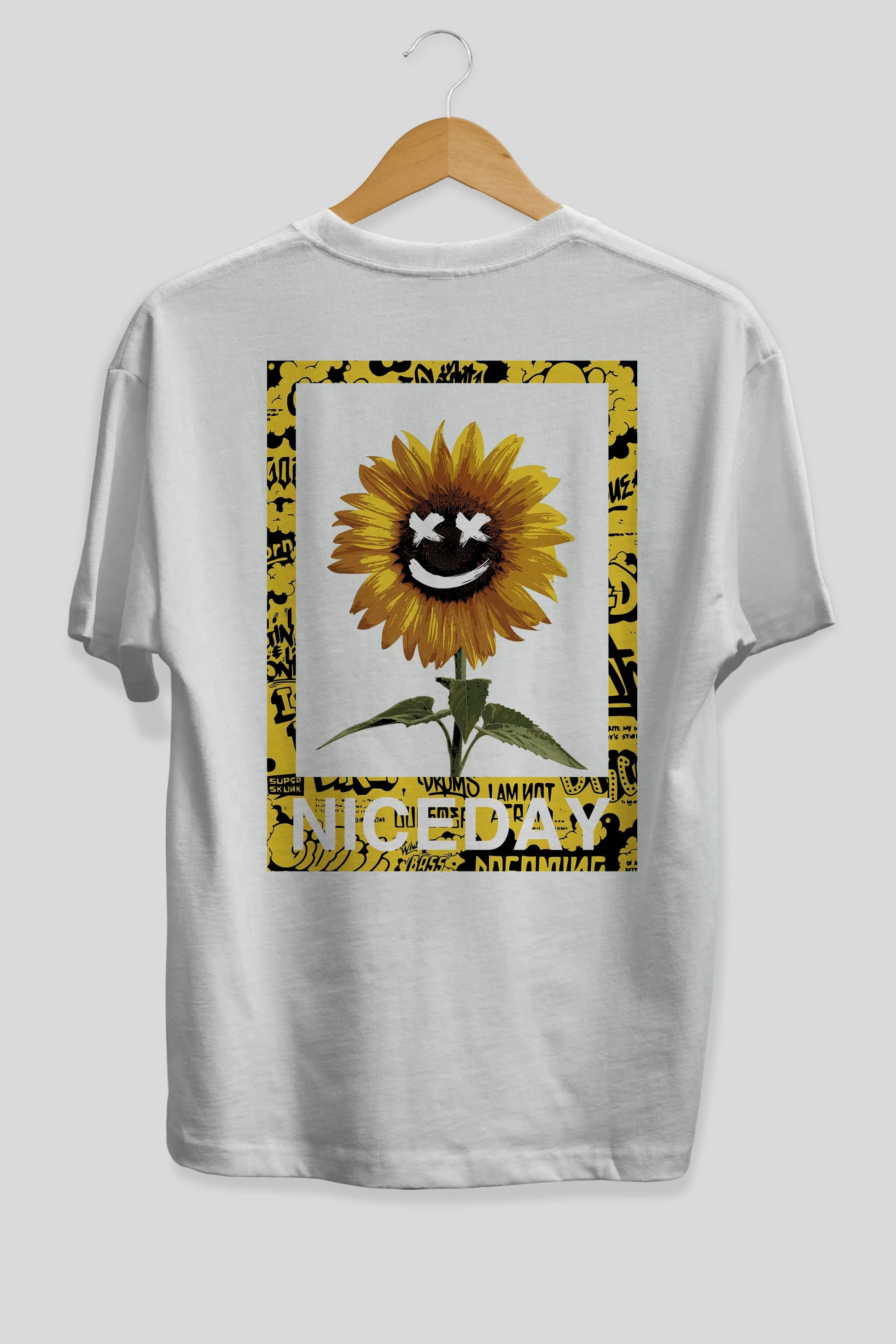 Niceday Streewear Arka Baskılı Oversize t-shirt Erkek Kadın Unisex