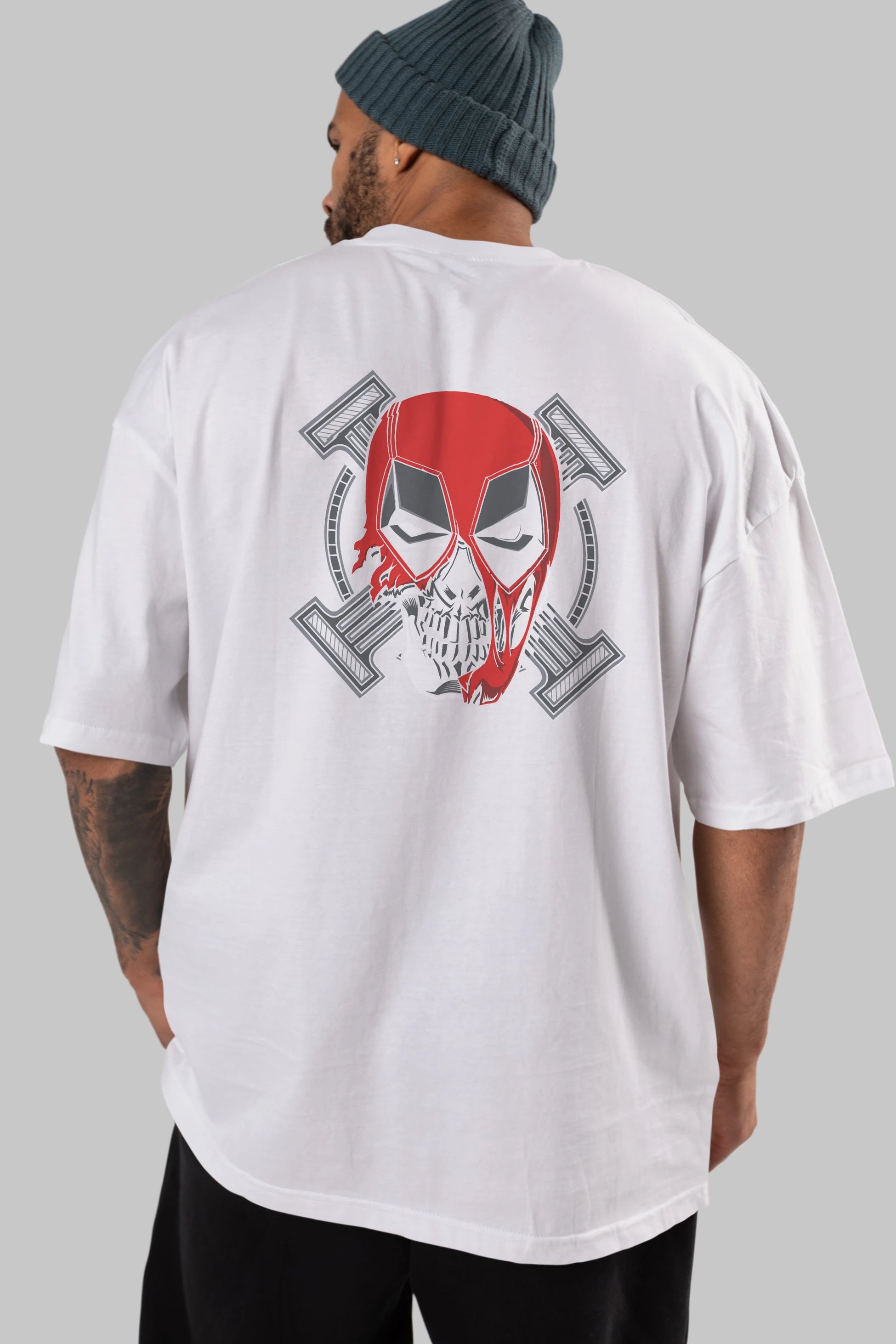 Deadpool (7) Arka Baskılı Oversize t-shirt Erkek Kadın Unisex %100 Pamuk Bisiklet Yaka tişort