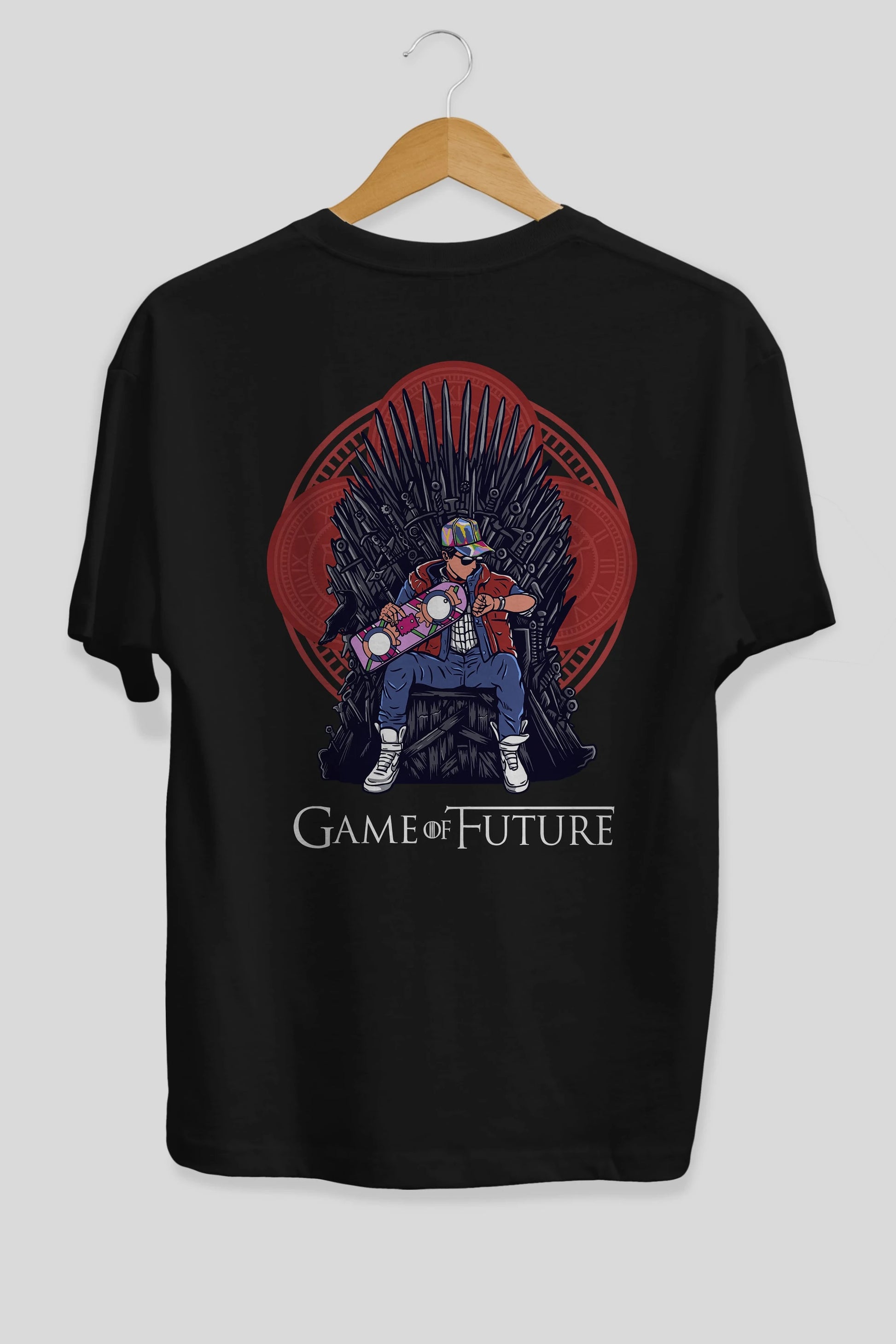 Game Of Future Arka Baskılı Oversize t-shirt Erkek Kadın Unisex %100 Pamuk