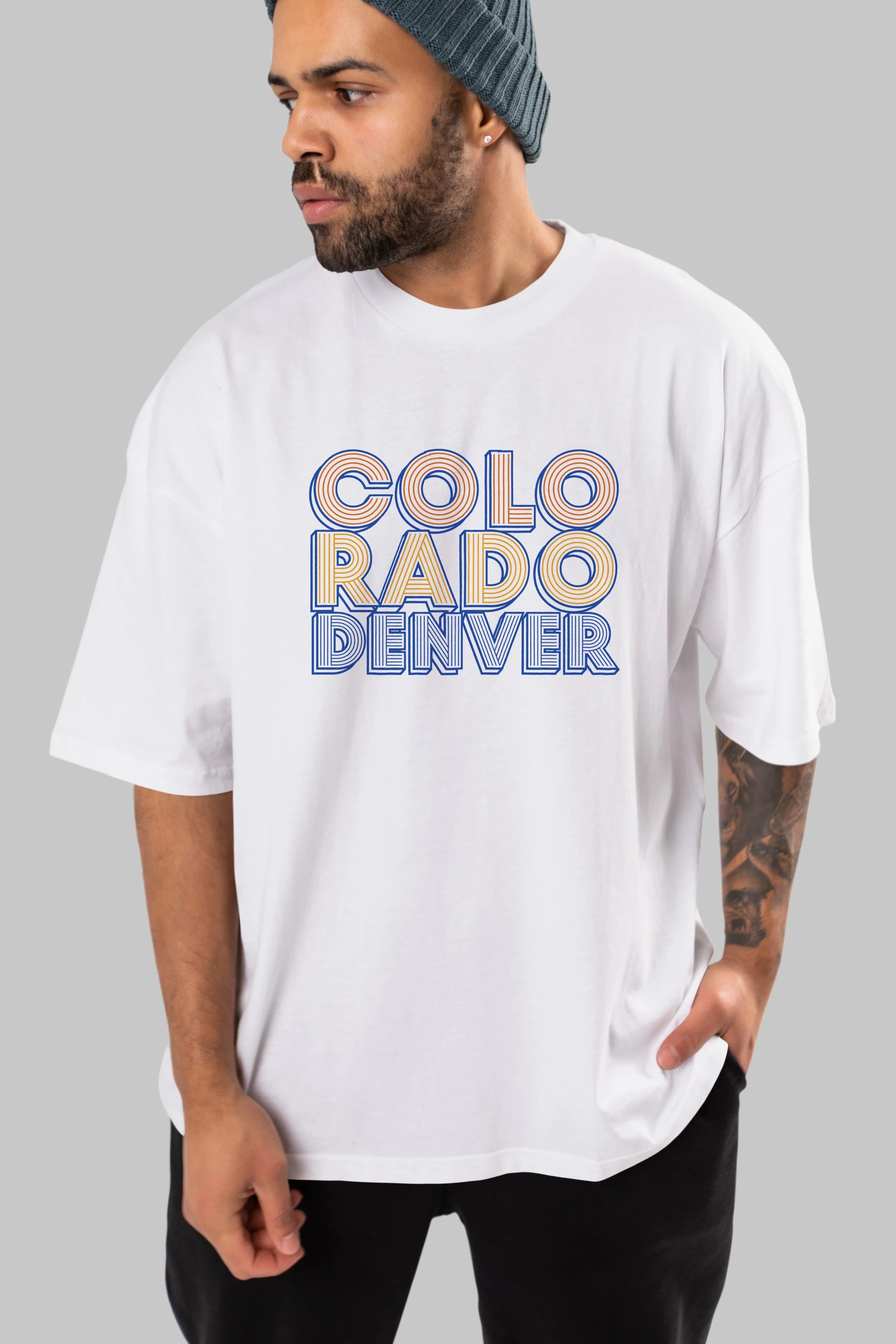 Colorado Denver Ön Baskılı Oversize t-shirt Erkek Kadın Unisex