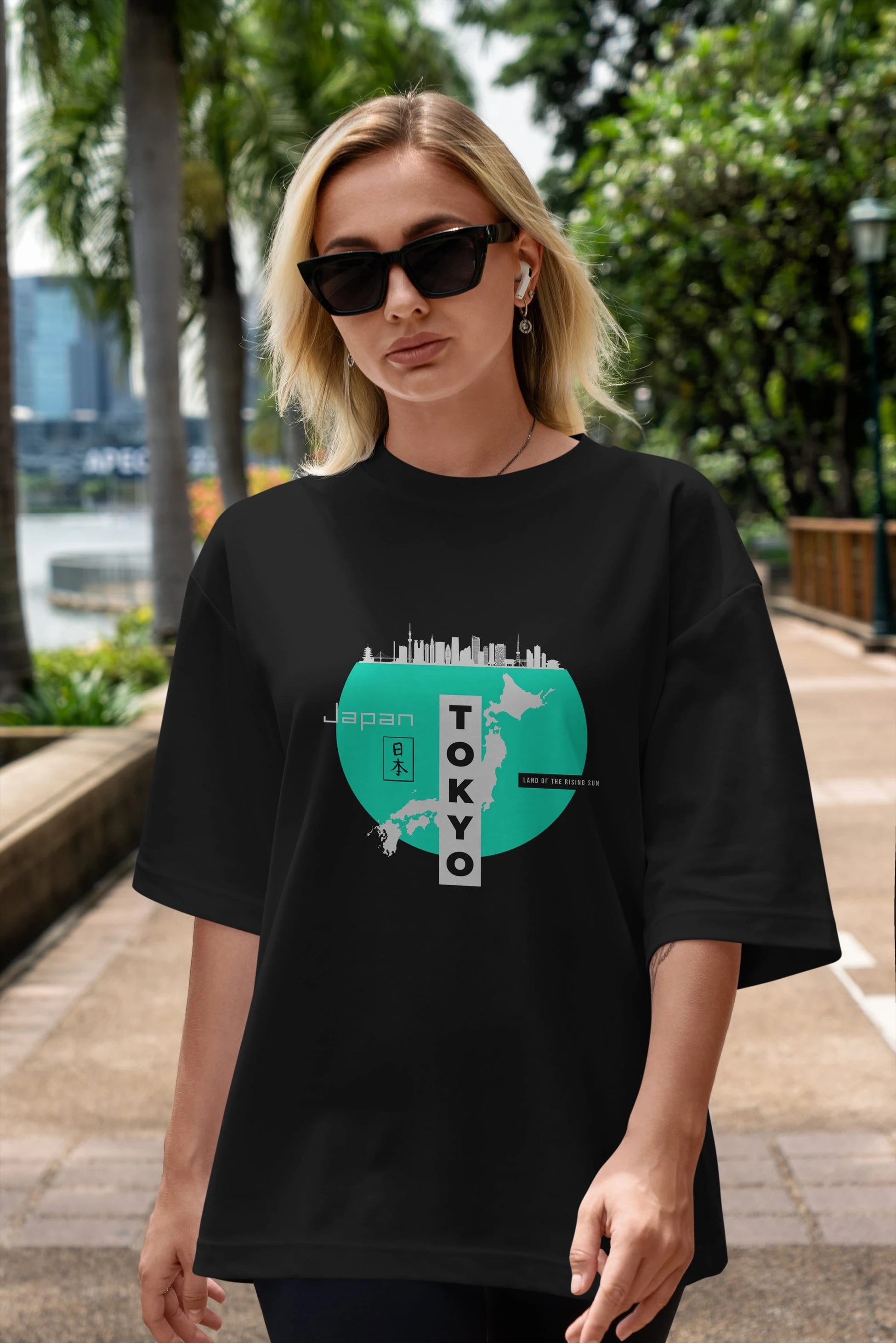 Japan Tokyo Ön Baskılı Oversize t-shirt Erkek Kadın Unisex