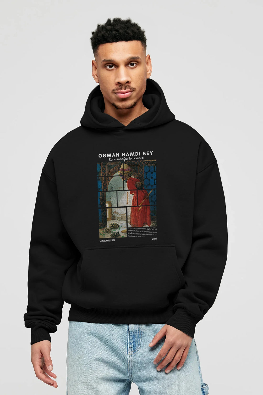Osman Hamdi Bey ön Baskılı Hoodie Oversize Kapüşonlu Sweatshirt Erkek Kadın