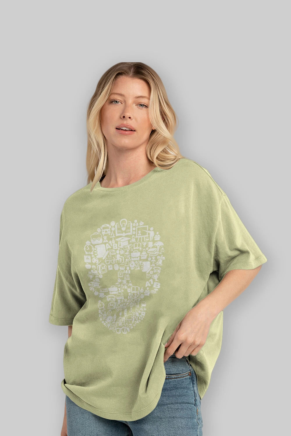 Dead  School Ön Baskılı Oversize t-shirt %100 pamuk Erkek Kadın Unisex