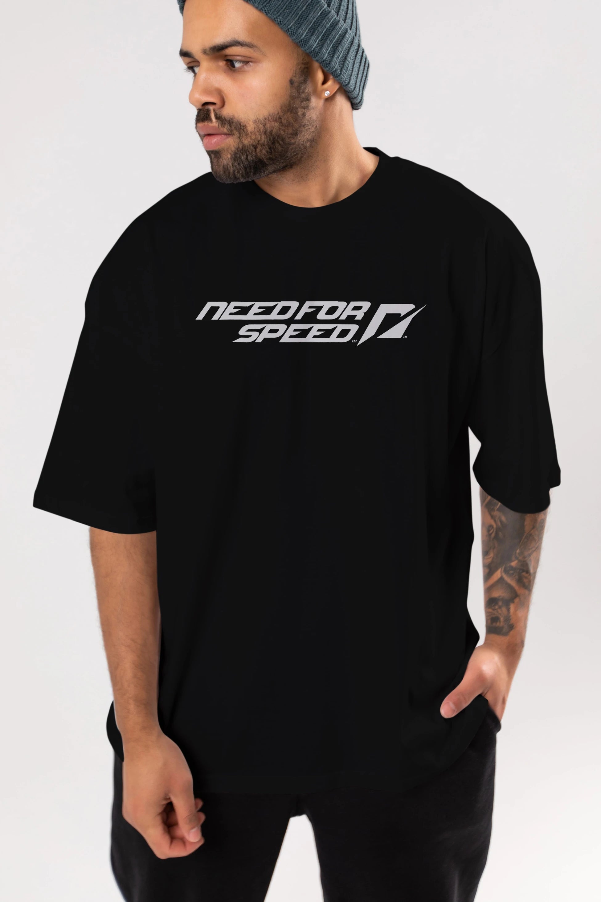 Need For Speed Ön Baskılı Oversize t-shirt %100 pamuk Erkek Kadın Unisex