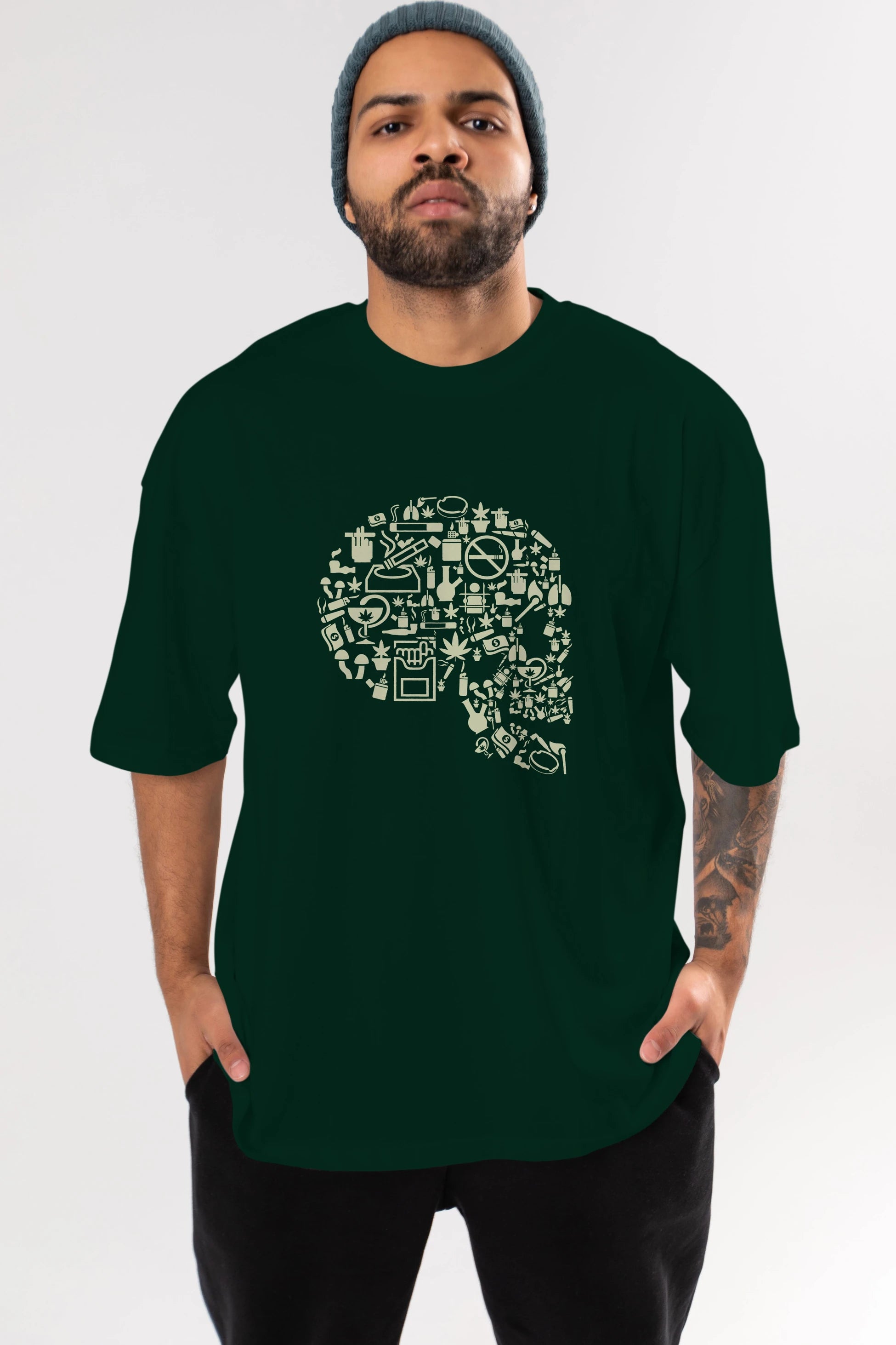 Smoking Kills Ön Baskılı Oversize t-shirt %100 pamuk Erkek Kadın Unisex