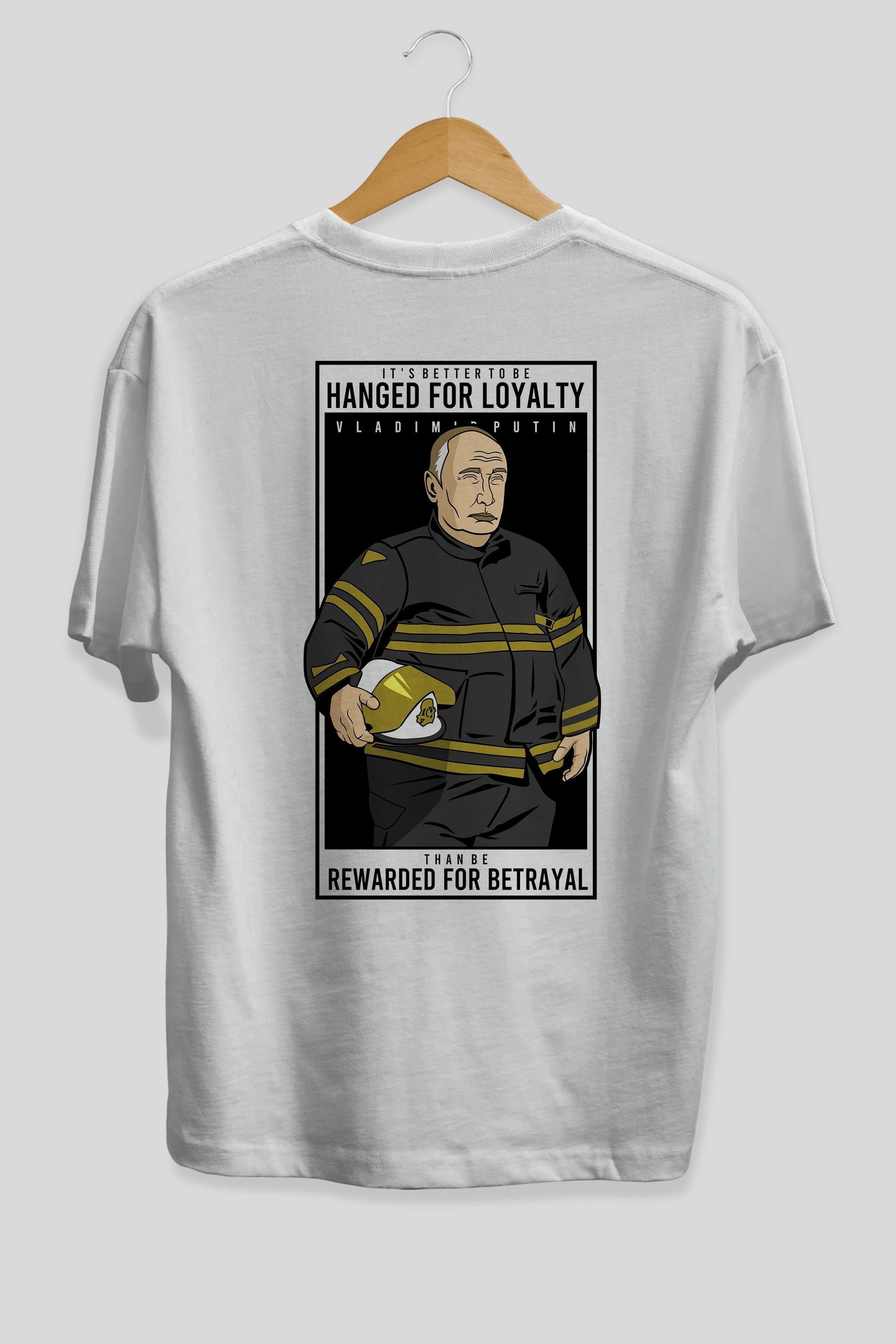 Putin Fireman Arka Baskılı Oversize t-shirt Erkek Kadın Unisex %100 Pamuk tişort