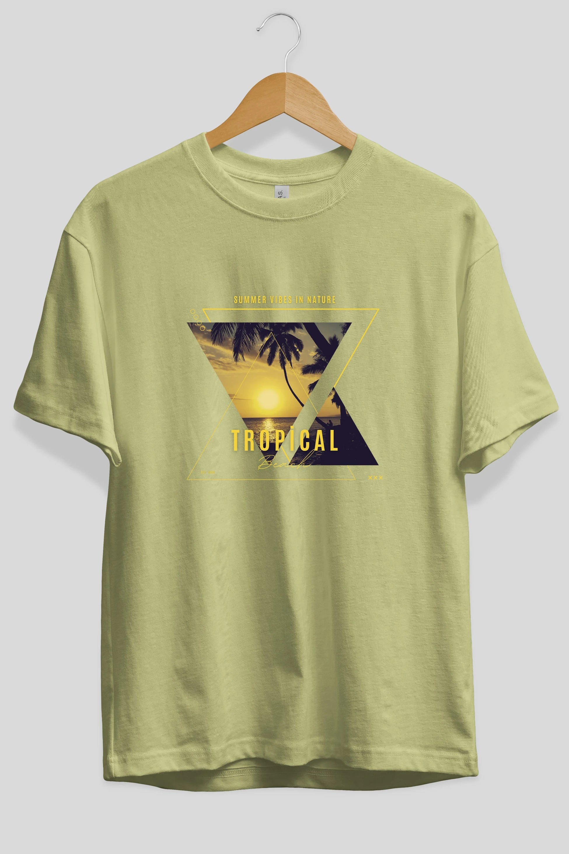 Summer Vibes Yazılı Ön Baskılı Oversize t-shirt Erkek Kadın Unisex
