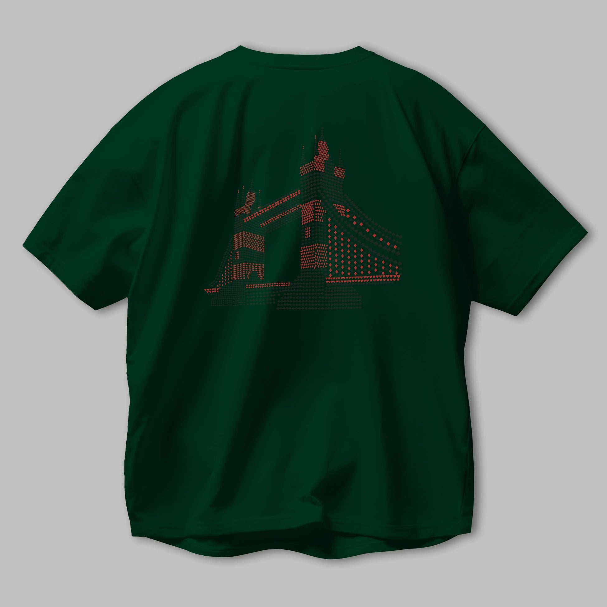 The Bridge Arka Baskılı Oversize t-shirt %100 pamuk Erkek Kadın Unisex