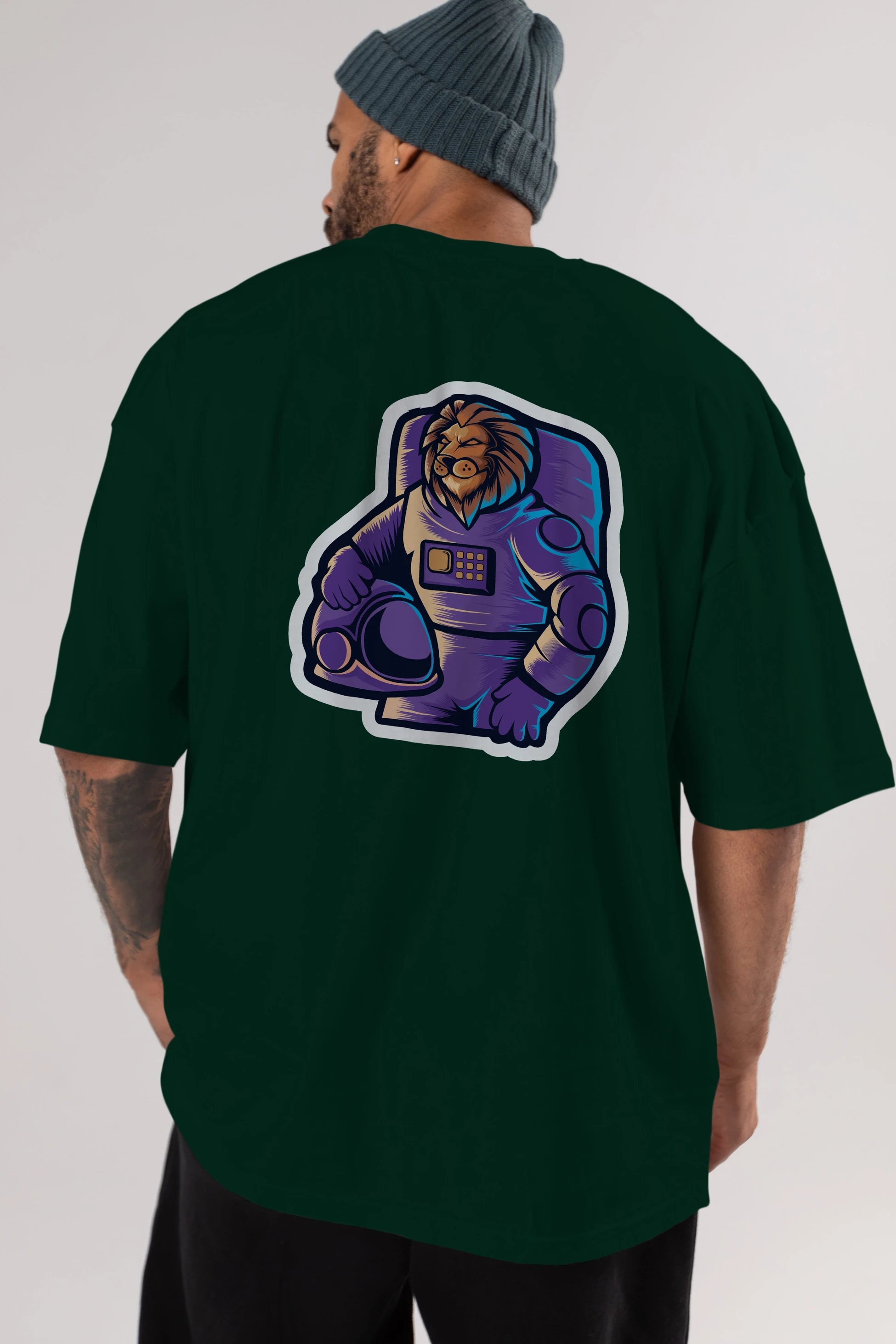 Astroking Sticker Arka Baskılı Oversize t-shirt Erkek Kadın Unisex
