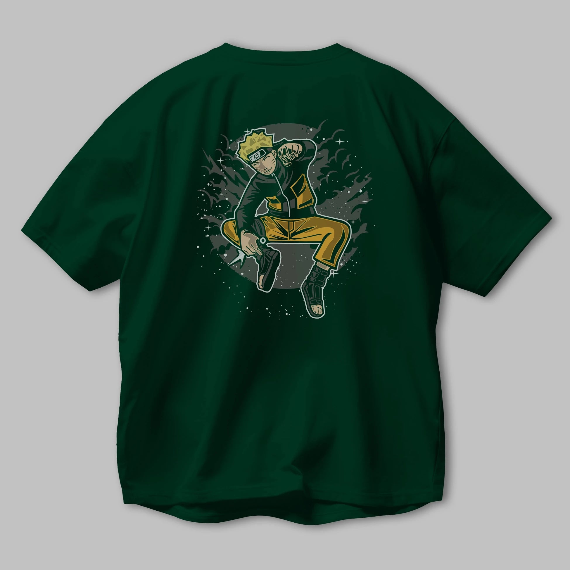 NARUTO Arka Baskılı Oversize t-shirt Erkek Kadın Unisex %100 Pamuk