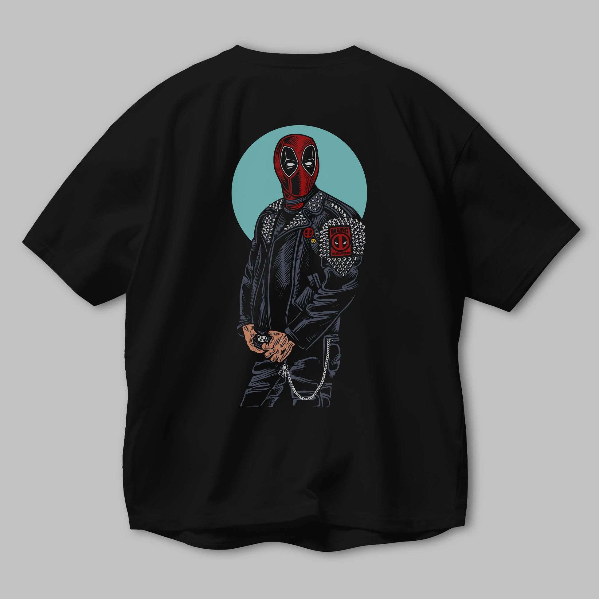 Rebeliion Mercenary Arka Baskılı Oversize t-shirt Erkek Kadın Unisex %100 Pamuk