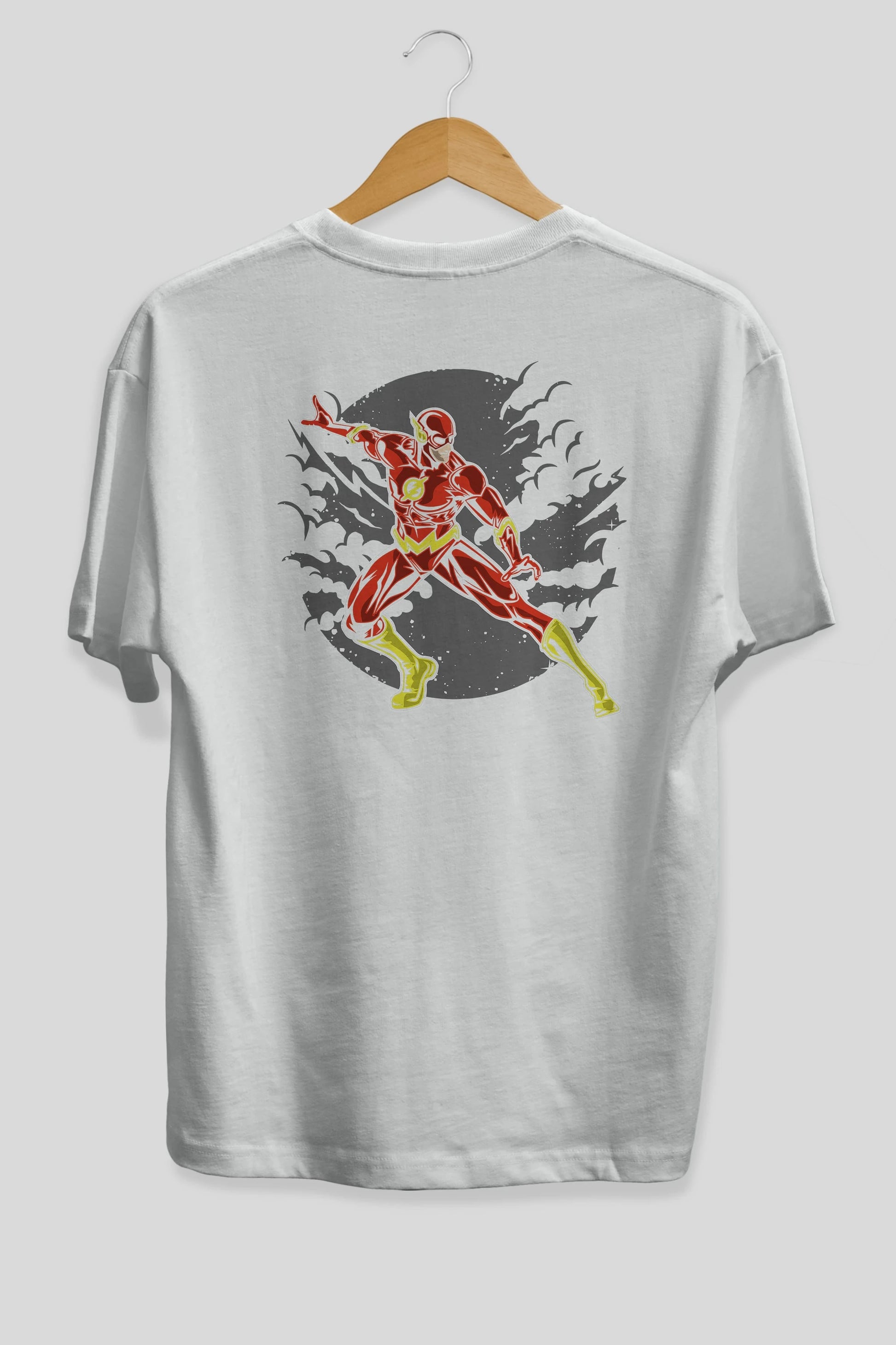 The Flash Arka Baskılı Oversize t-shirt Erkek Kadın Unisex %100 Pamuk