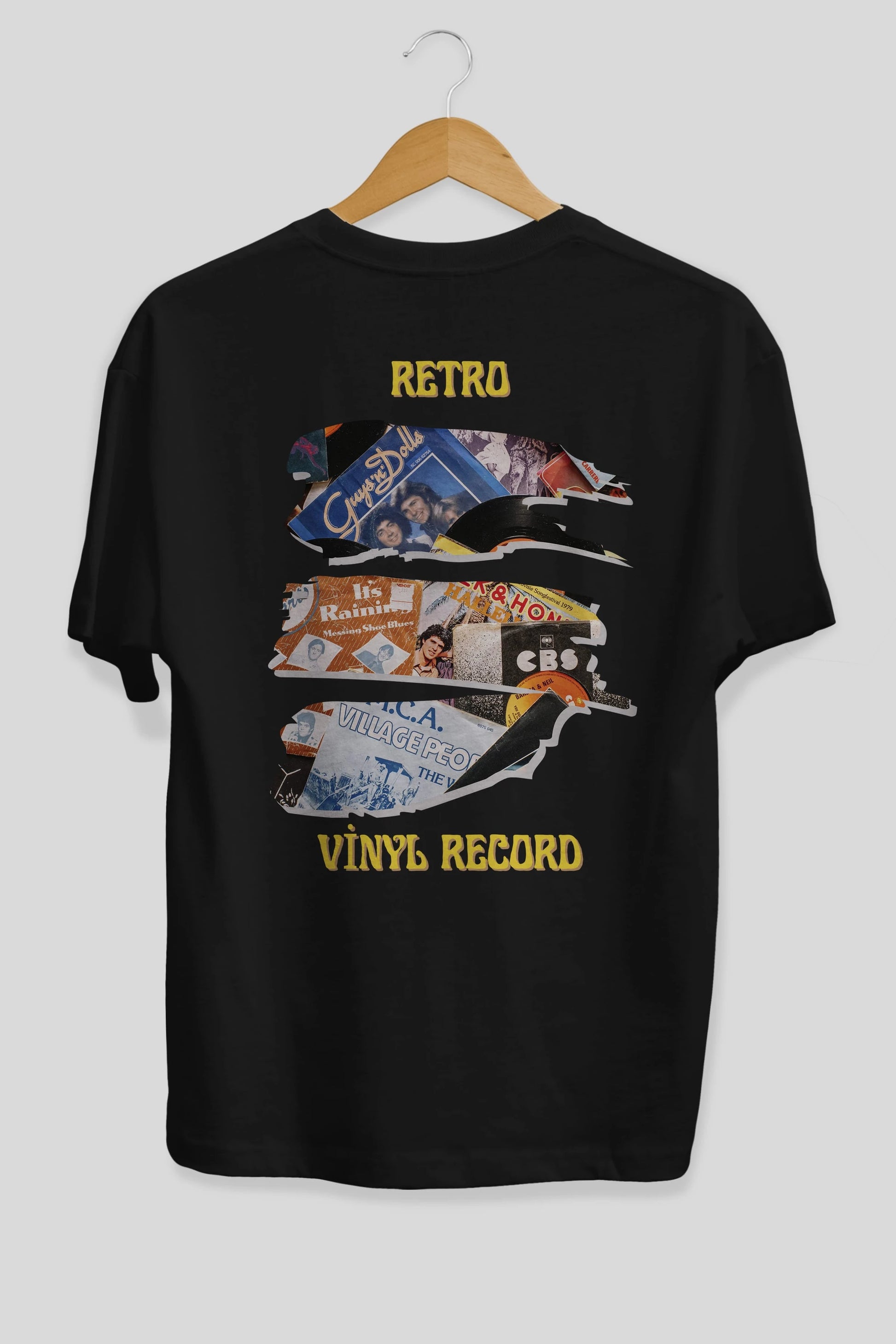 Retro Design Arka Baskılı Oversize t-shirt Erkek Kadın Unisex