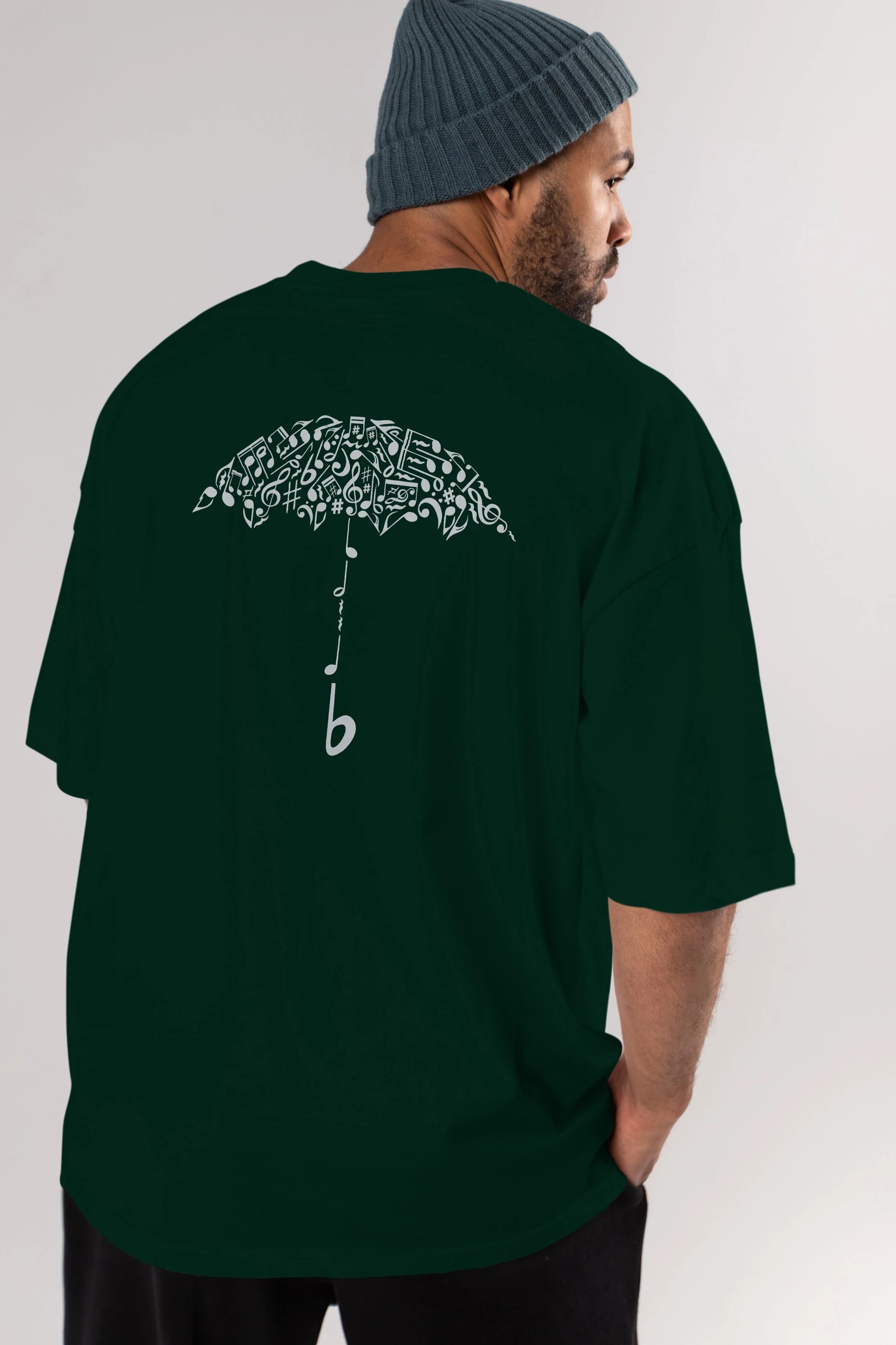 Sound Of Rain Arka Baskılı Oversize t-shirt %100 pamuk Erkek Kadın Unisex
