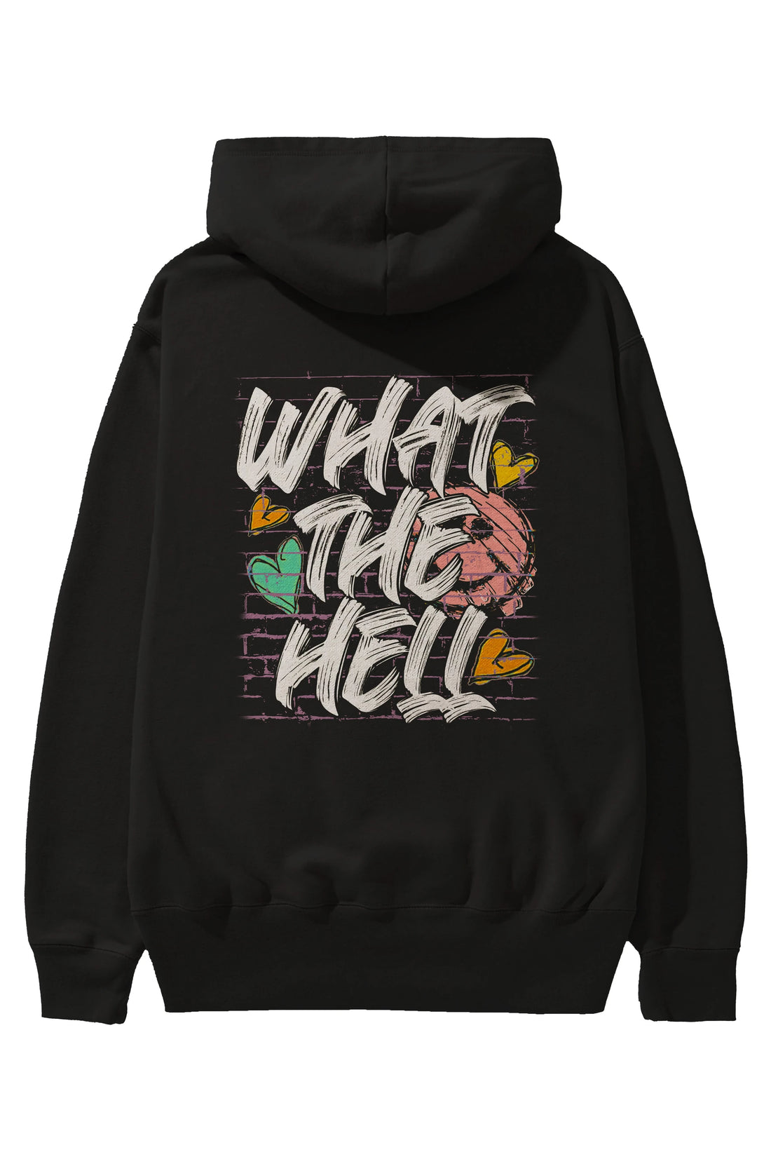 What The Hell Arka Baskılı Hoodie Oversize Kapüşonlu Sweatshirt Erkek Kadın Unisex