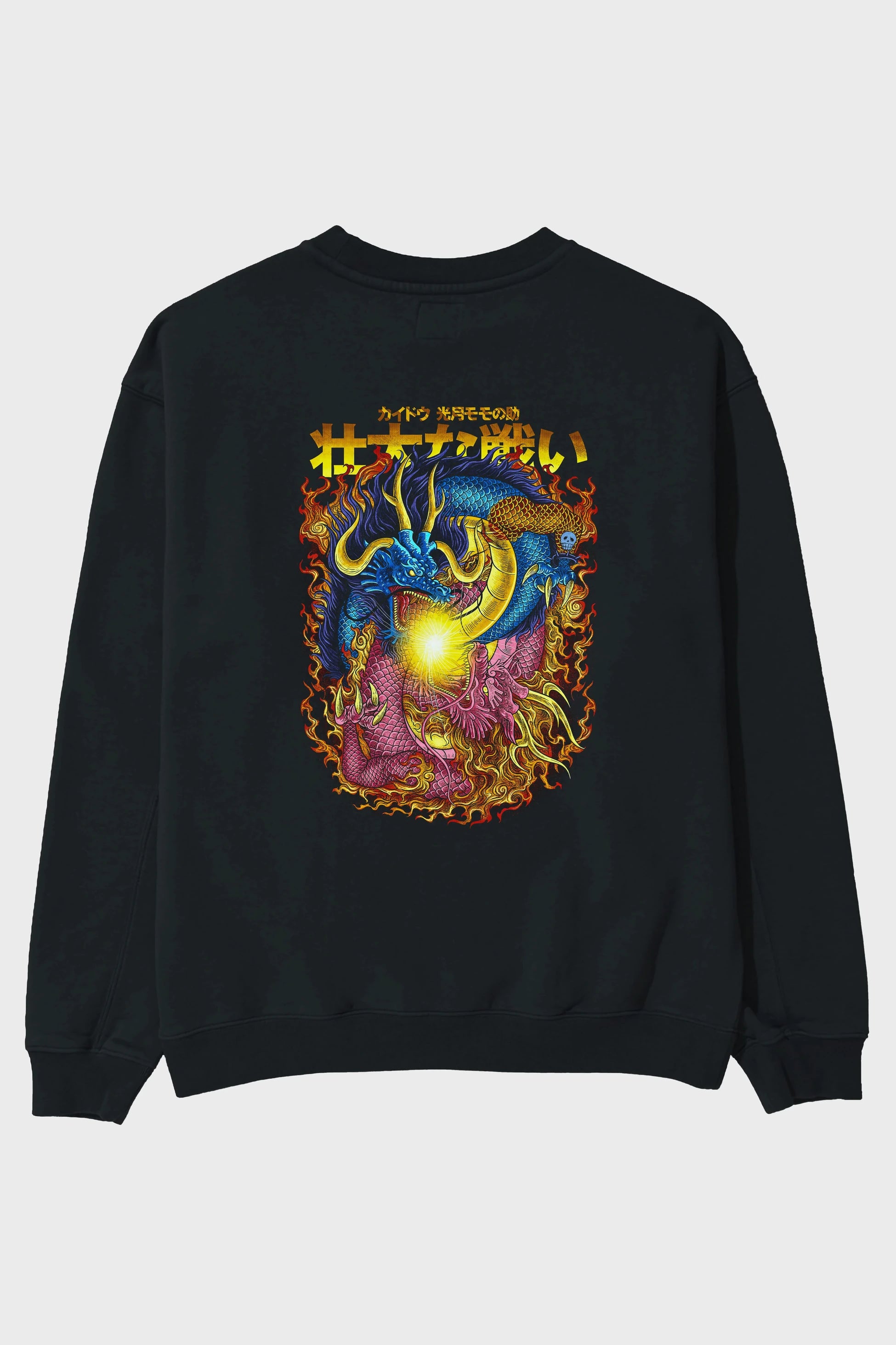 ONE PIECE (4) Anime Arka Baskılı Oversize Sweatshirt Erkek Kadın Unisex