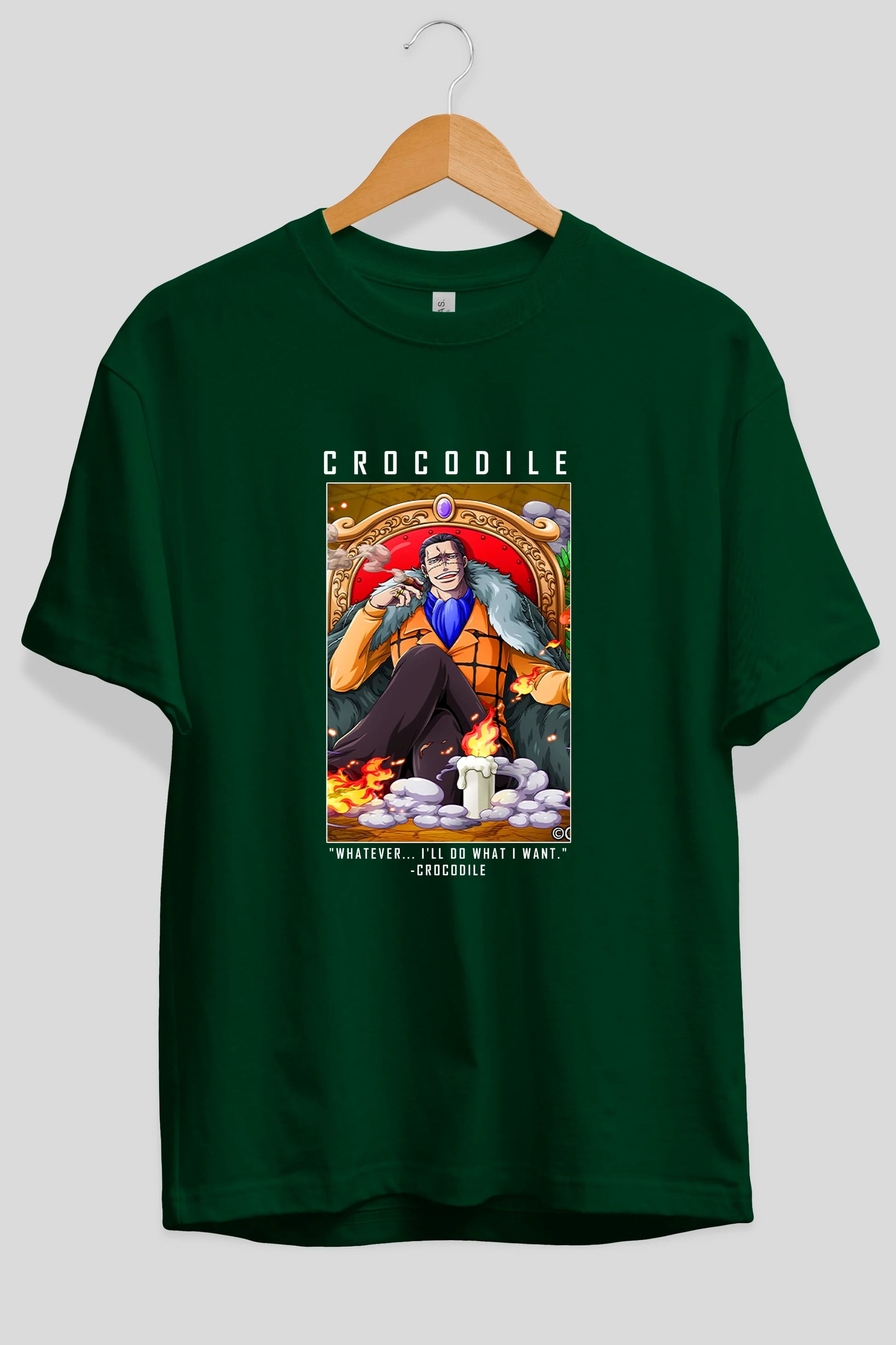 Crocodile Anime Ön Baskılı Oversize t-shirt Erkek Kadın Unisex