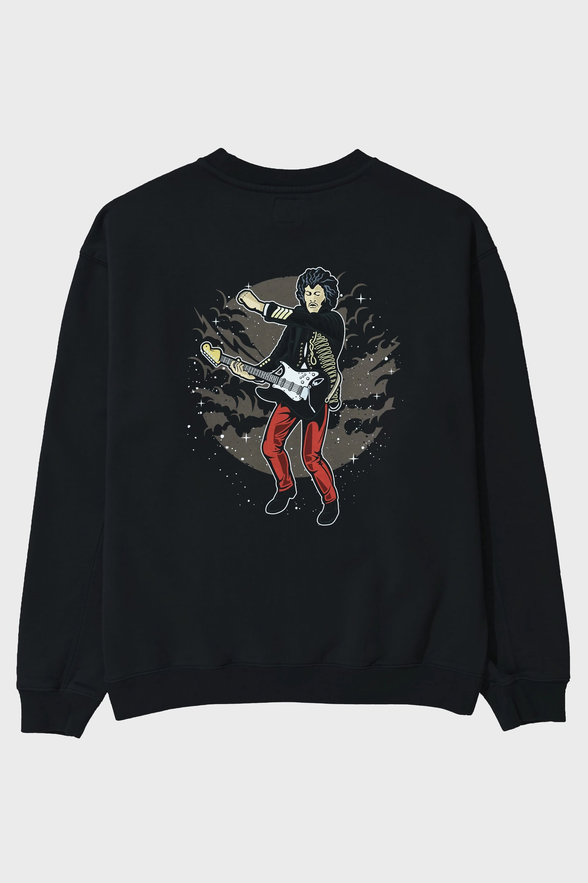 JIMMY HENDRIX Arka Baskılı Oversize Sweatshirt Erkek Kadın Unisex