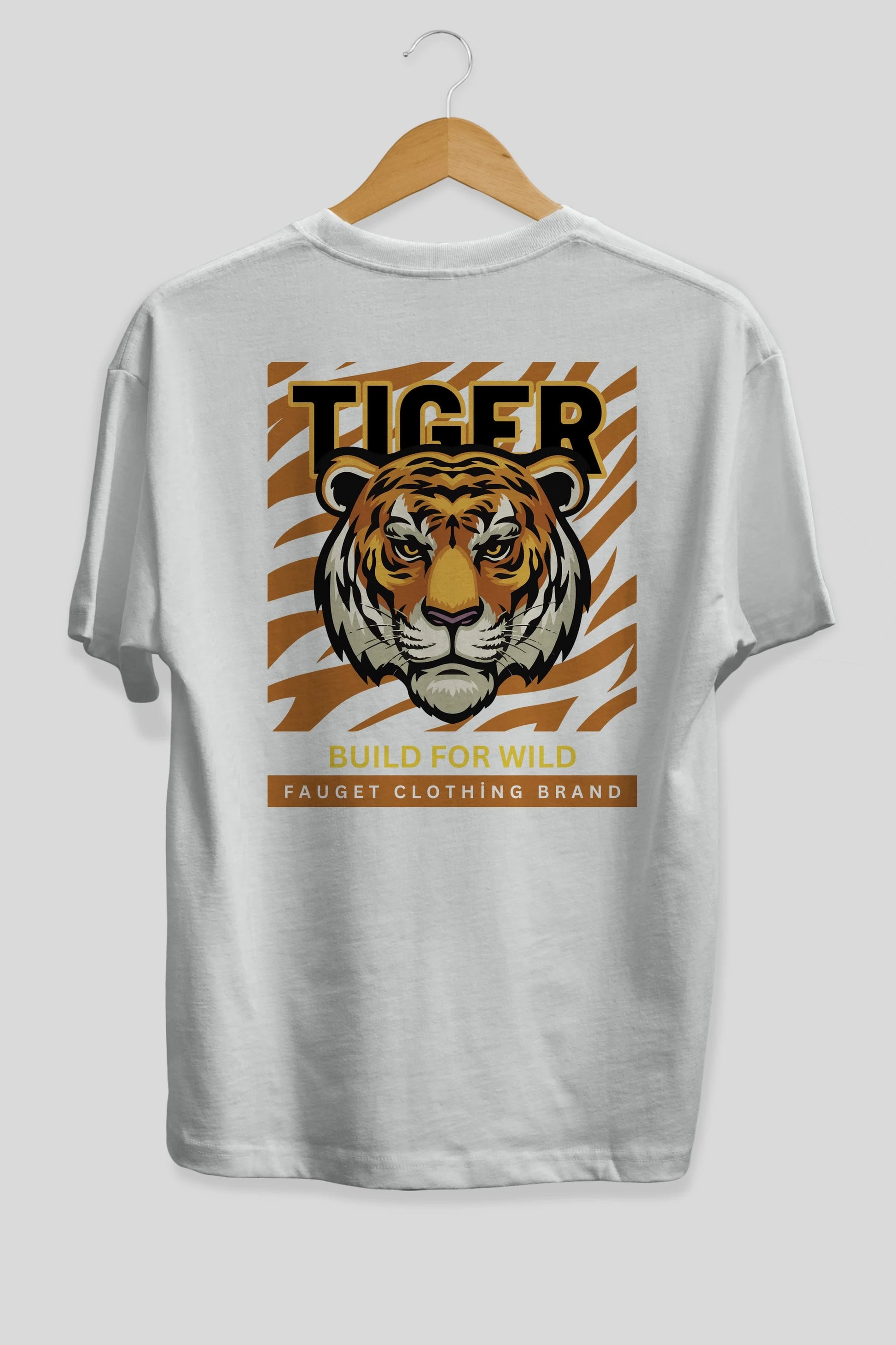 Tiger Arka Baskılı Oversize t-shirt Erkek Kadın Unisex